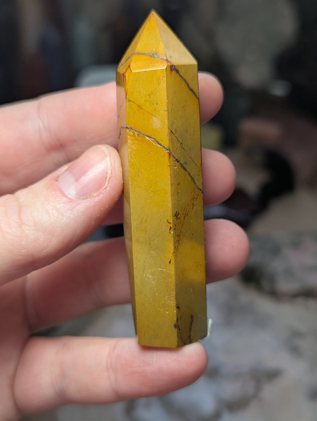 Mookite crystal tower with imperfections