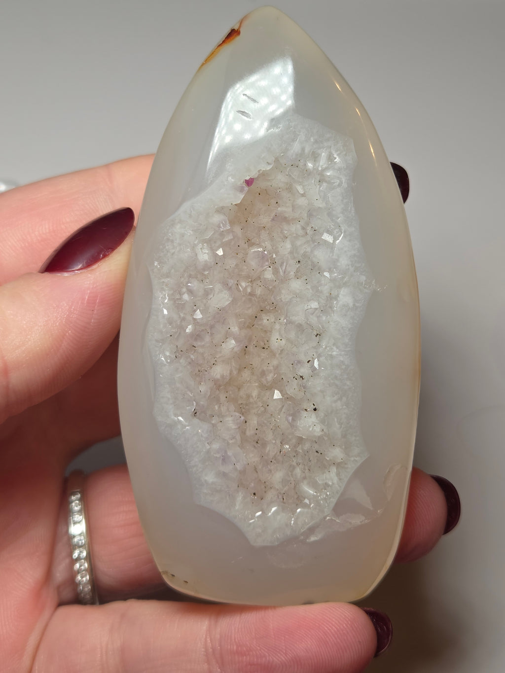Beautiful Large Duzy crystal Agate freeform