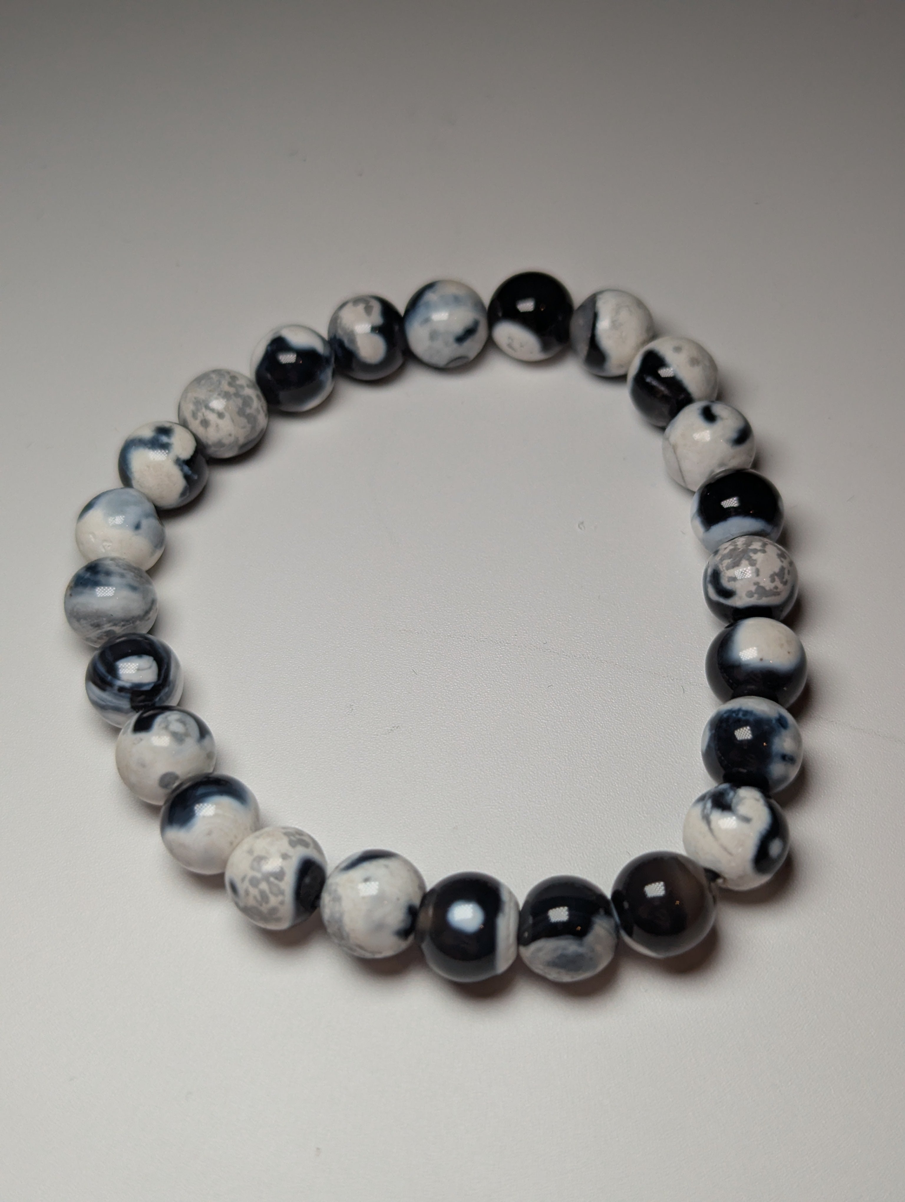Orca agate crystal bracelet