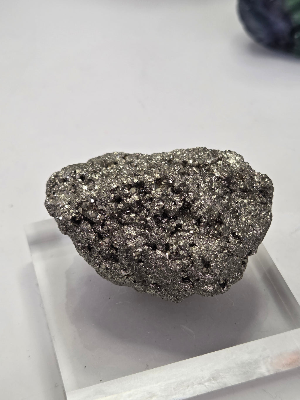 Pyrite specimen with stand