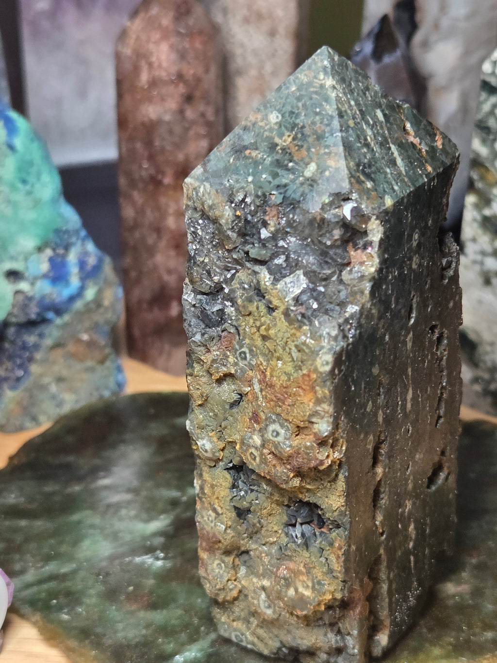 Ocean Jasper crystal raw tower