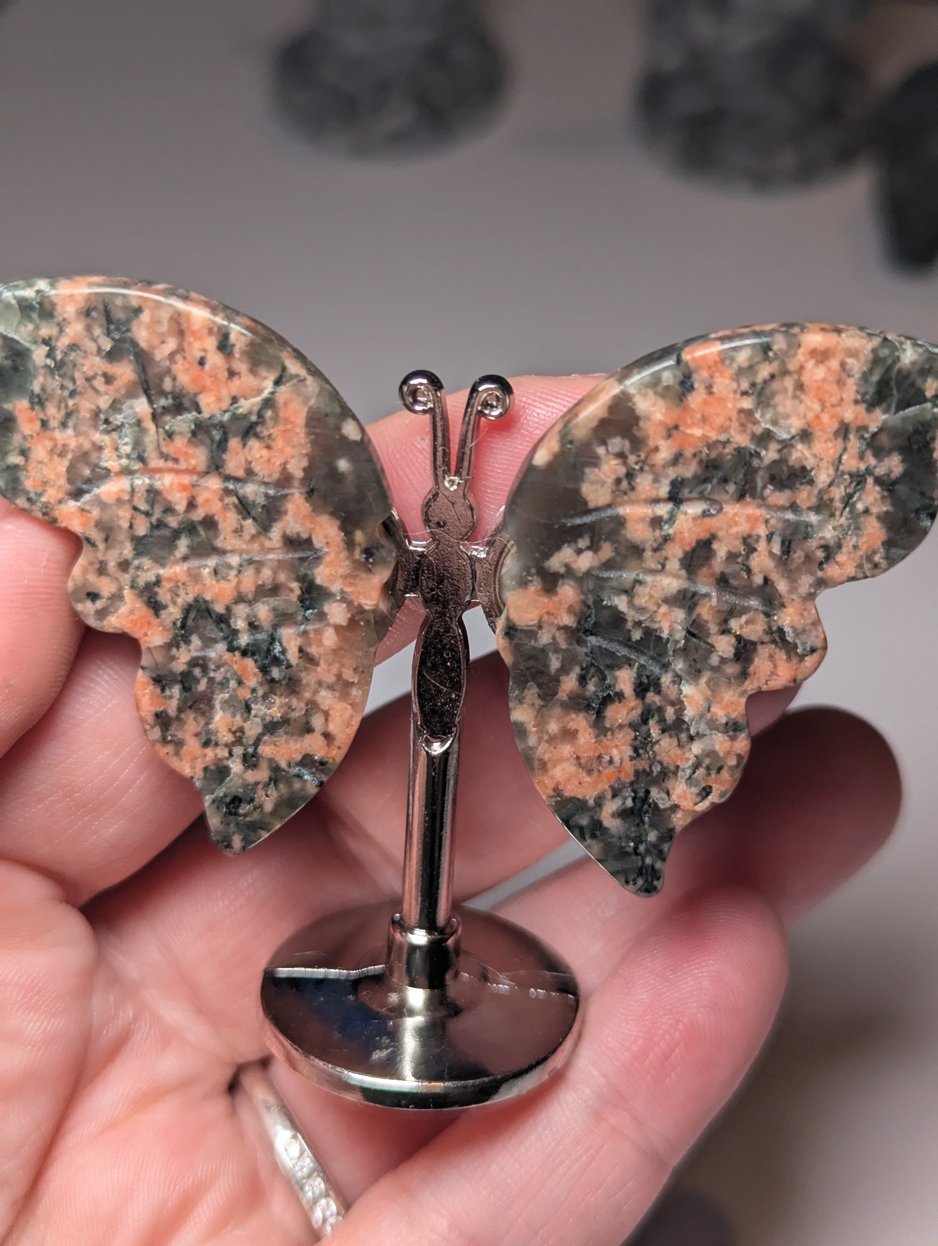Crystal butterfly carving