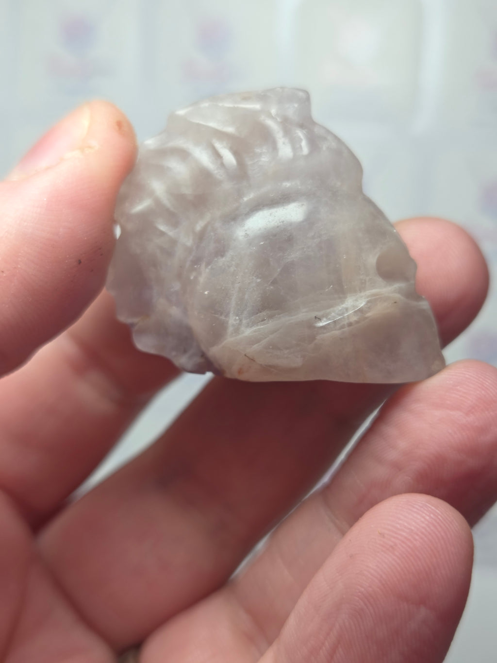 Amethyst crystal rocker skull