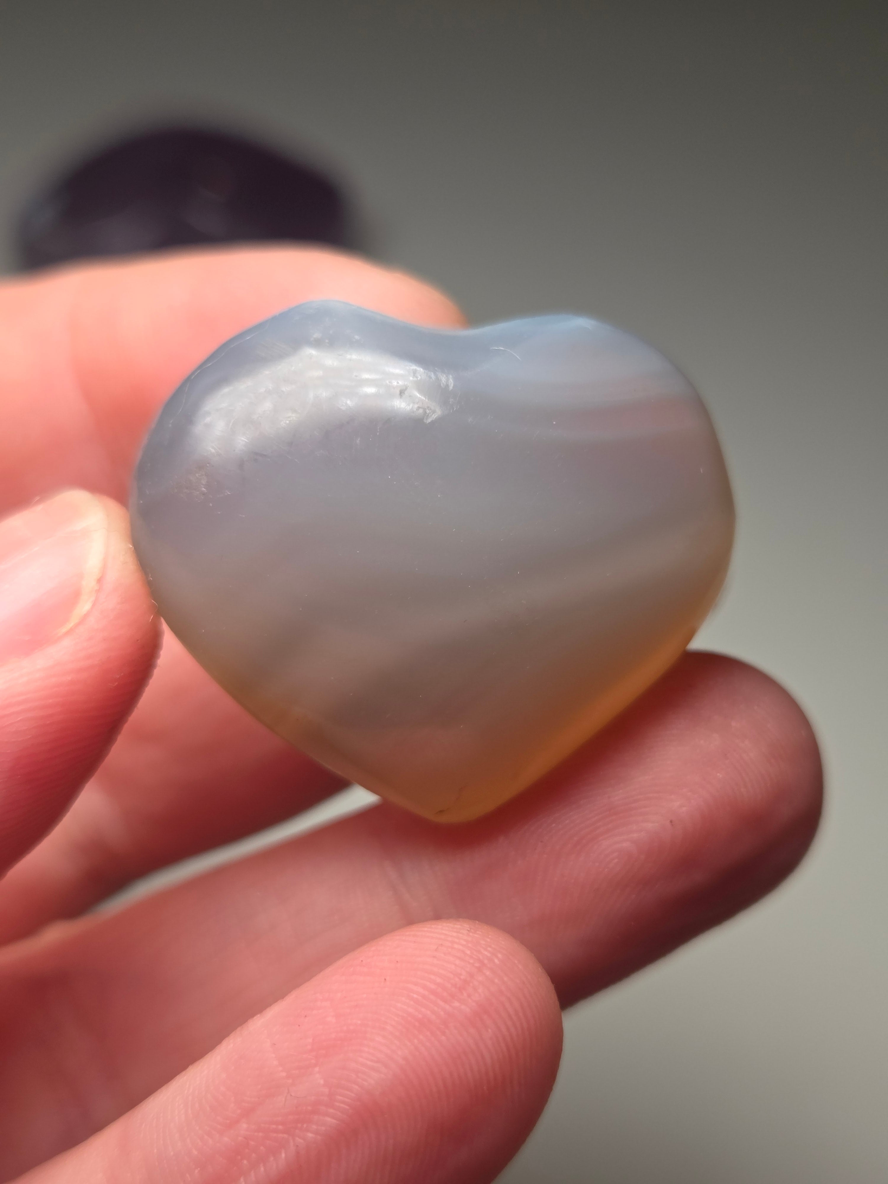 Agate crystal heart