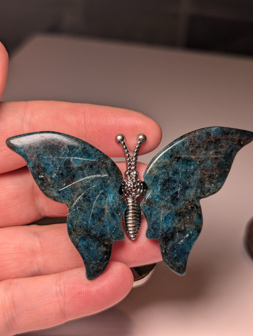 Crystal butterfly carving