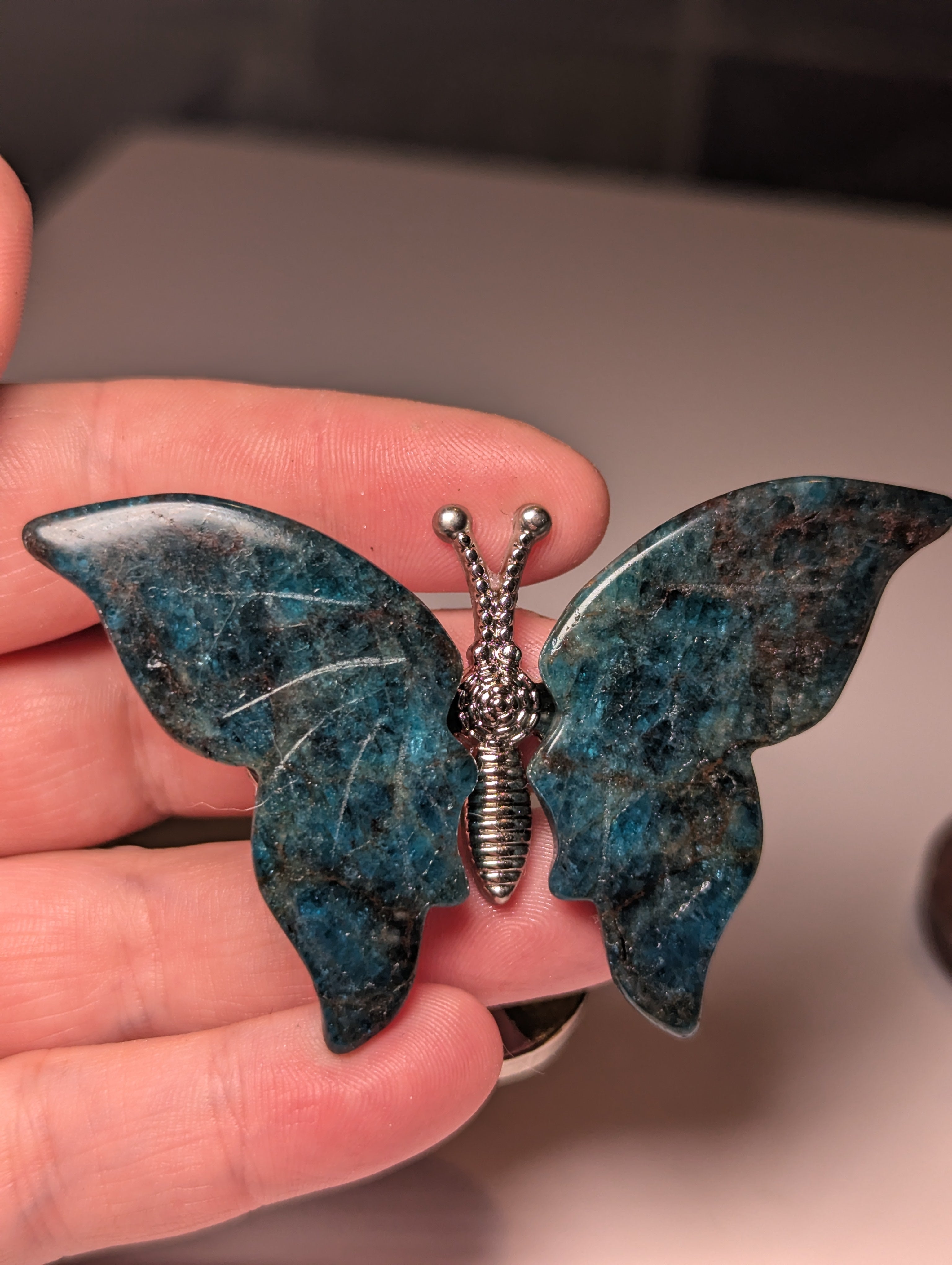 Crystal butterfly carving