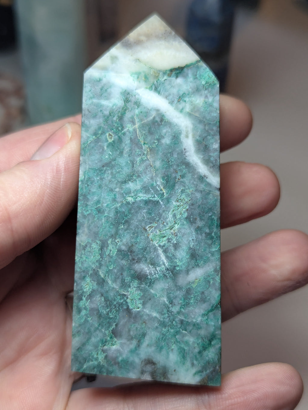 Green Turquoise crystal tower
