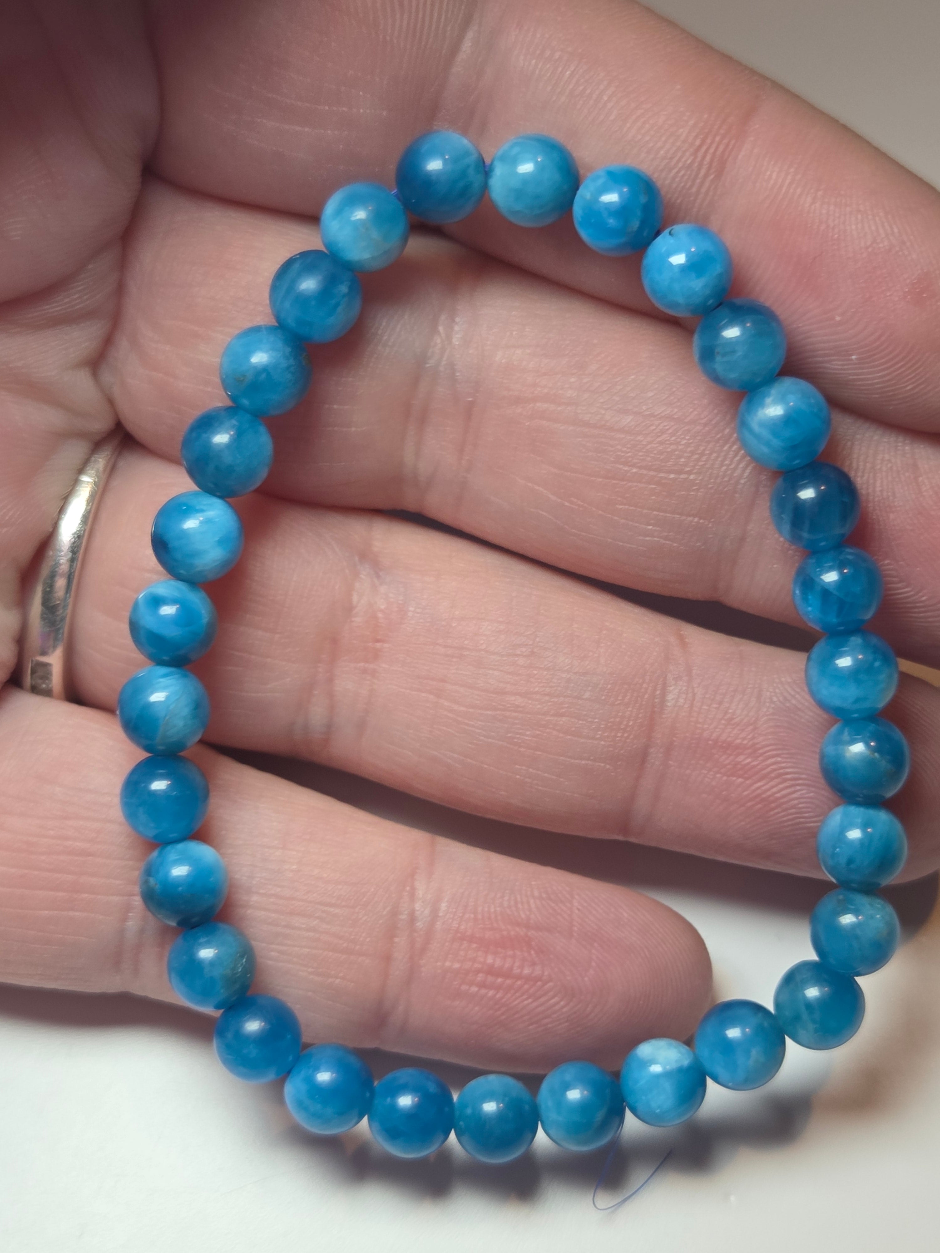 Apatite crystal bracelet