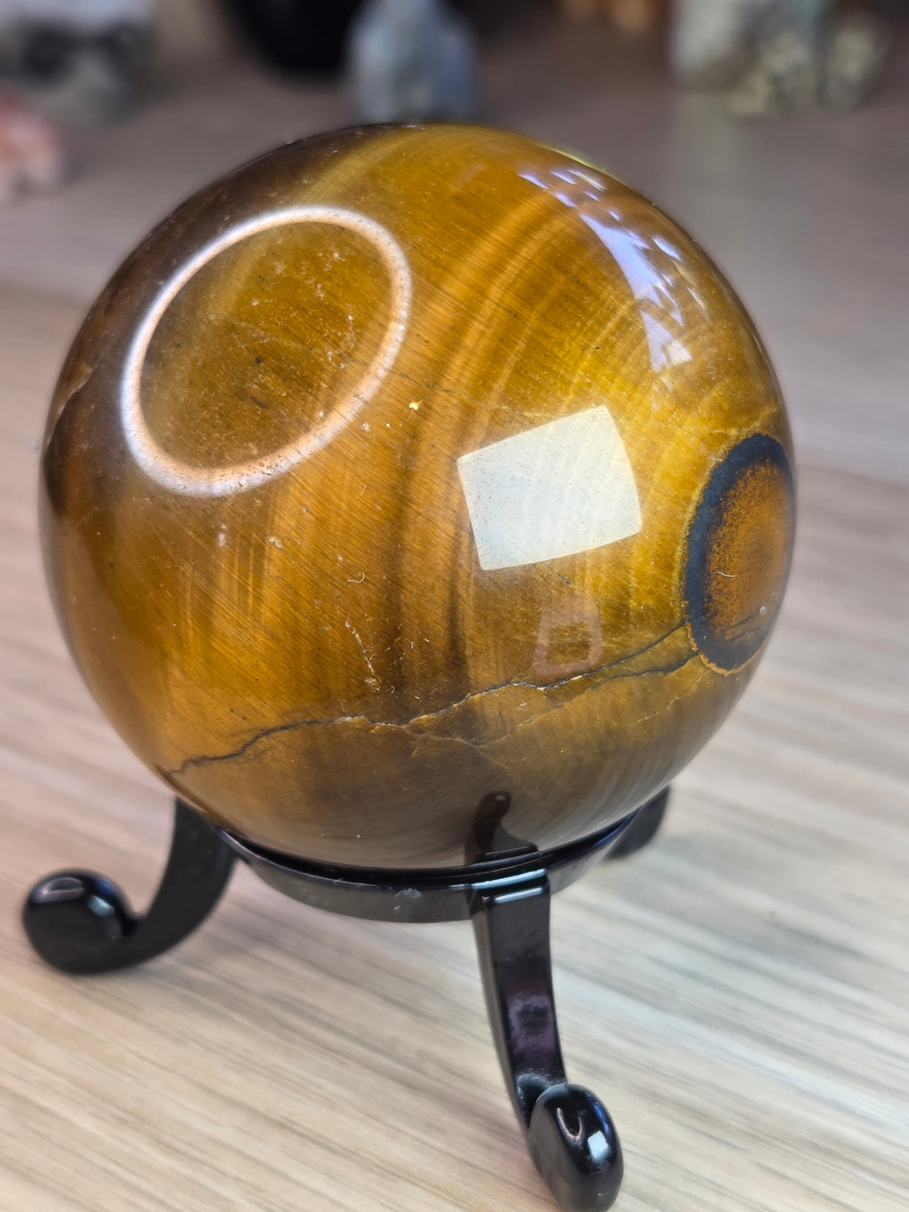 Tigers eye crystal sphere