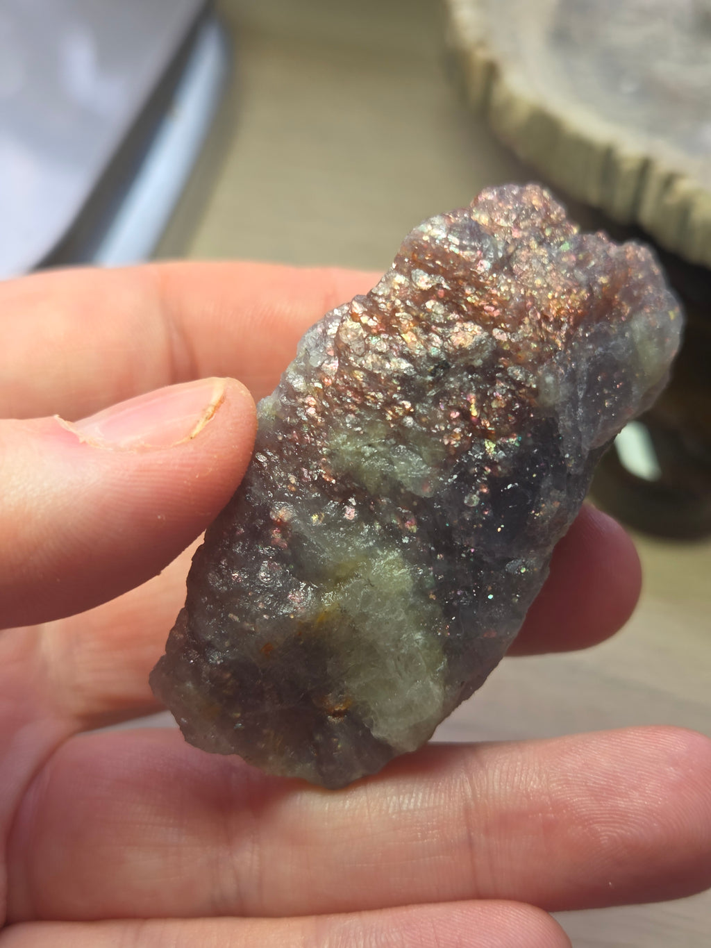 Iolite crystal  raw specimen