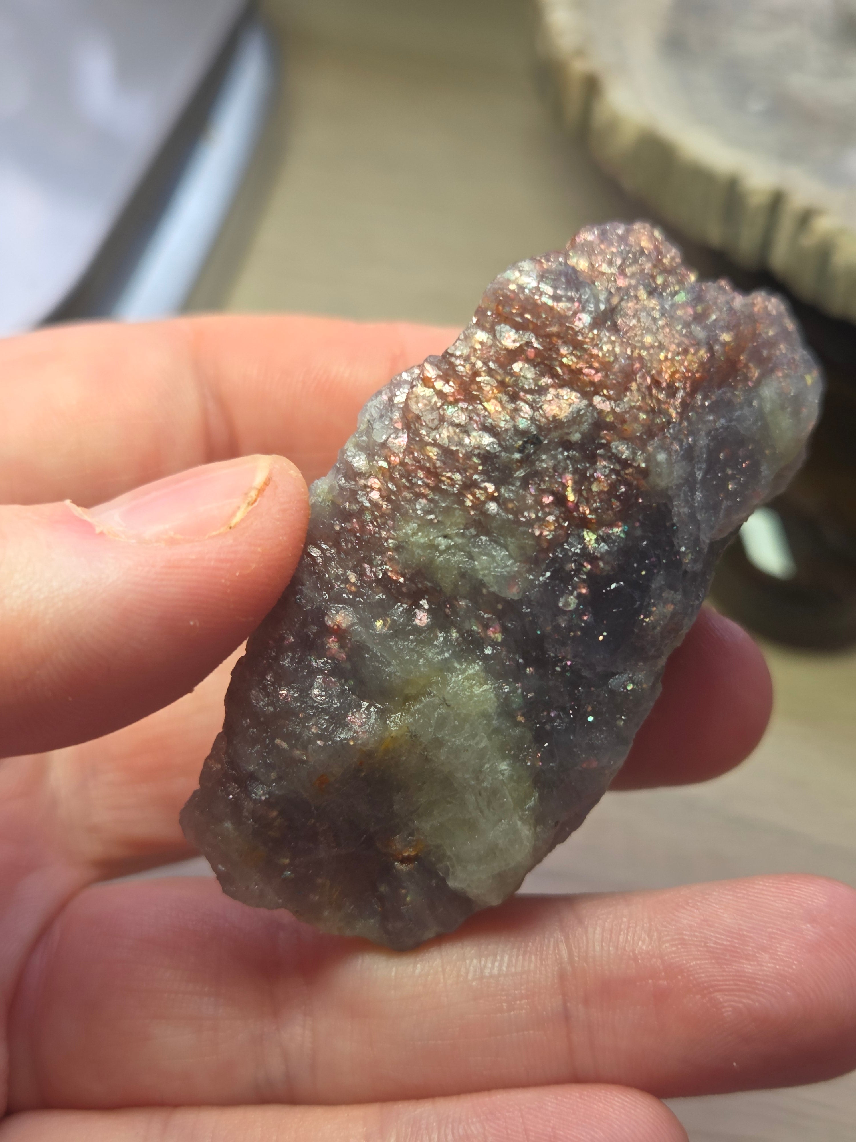 Iolite crystal  raw specimen