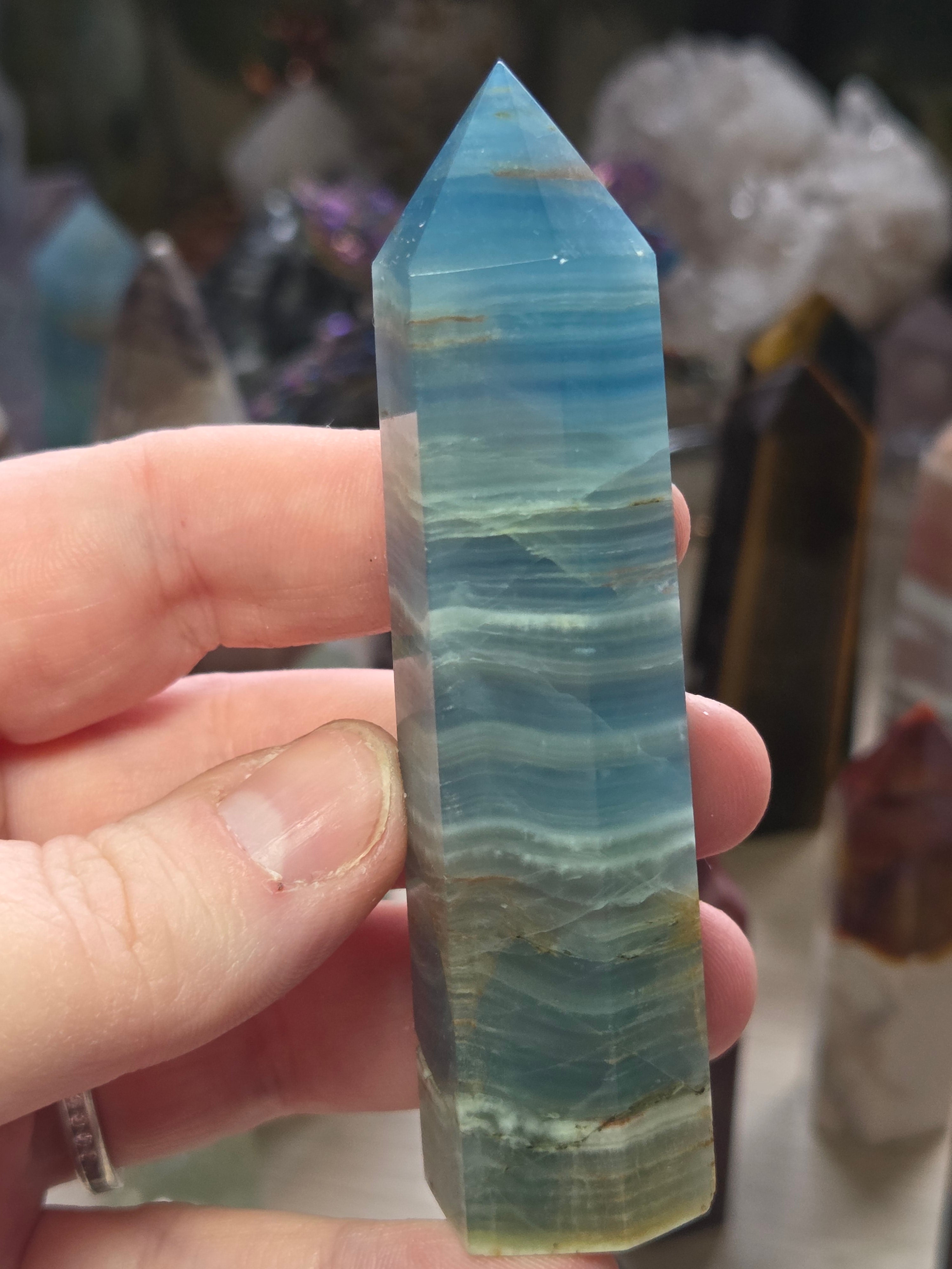 Blue Onx crystal tower