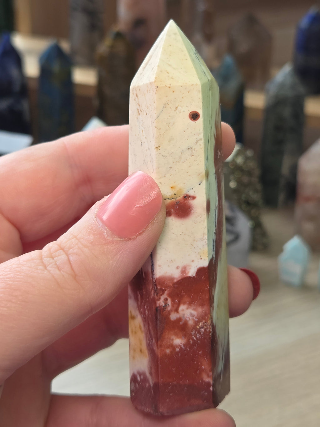 Beautiful  petrified wood crystal tower