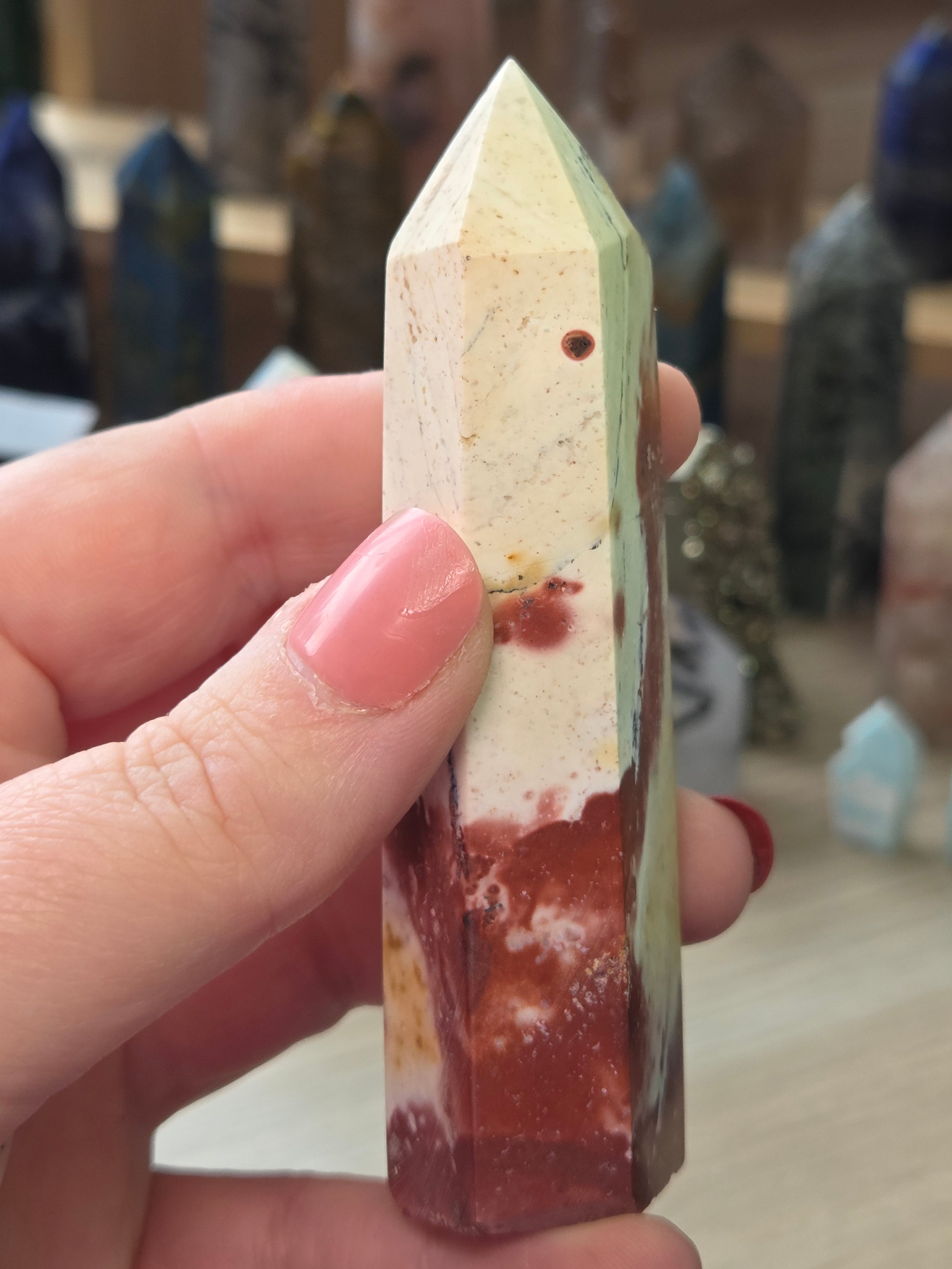 Beautiful  petrified wood crystal tower