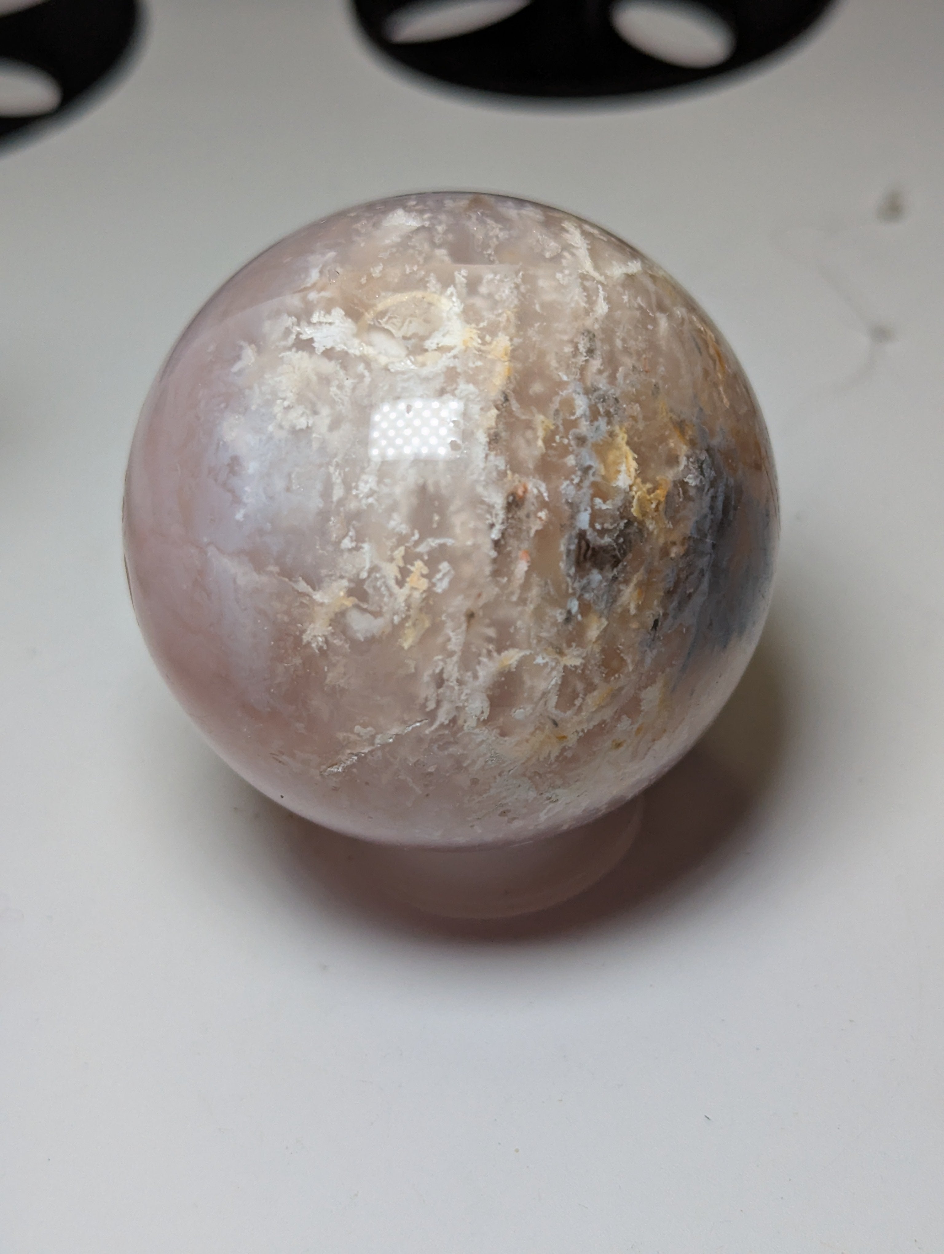 Pink Amethyst crystal sphere