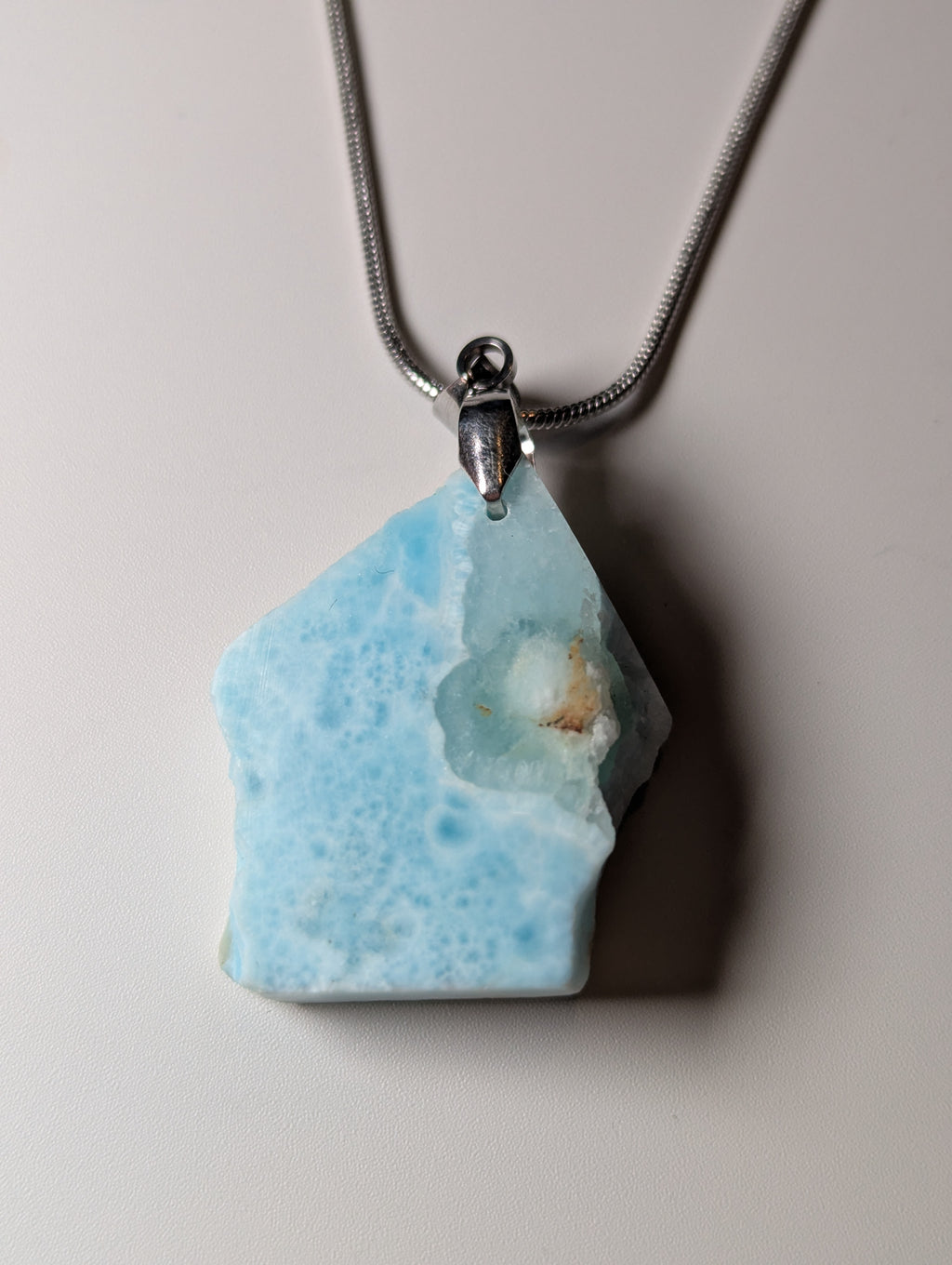 Larimar crystal handmade necklace