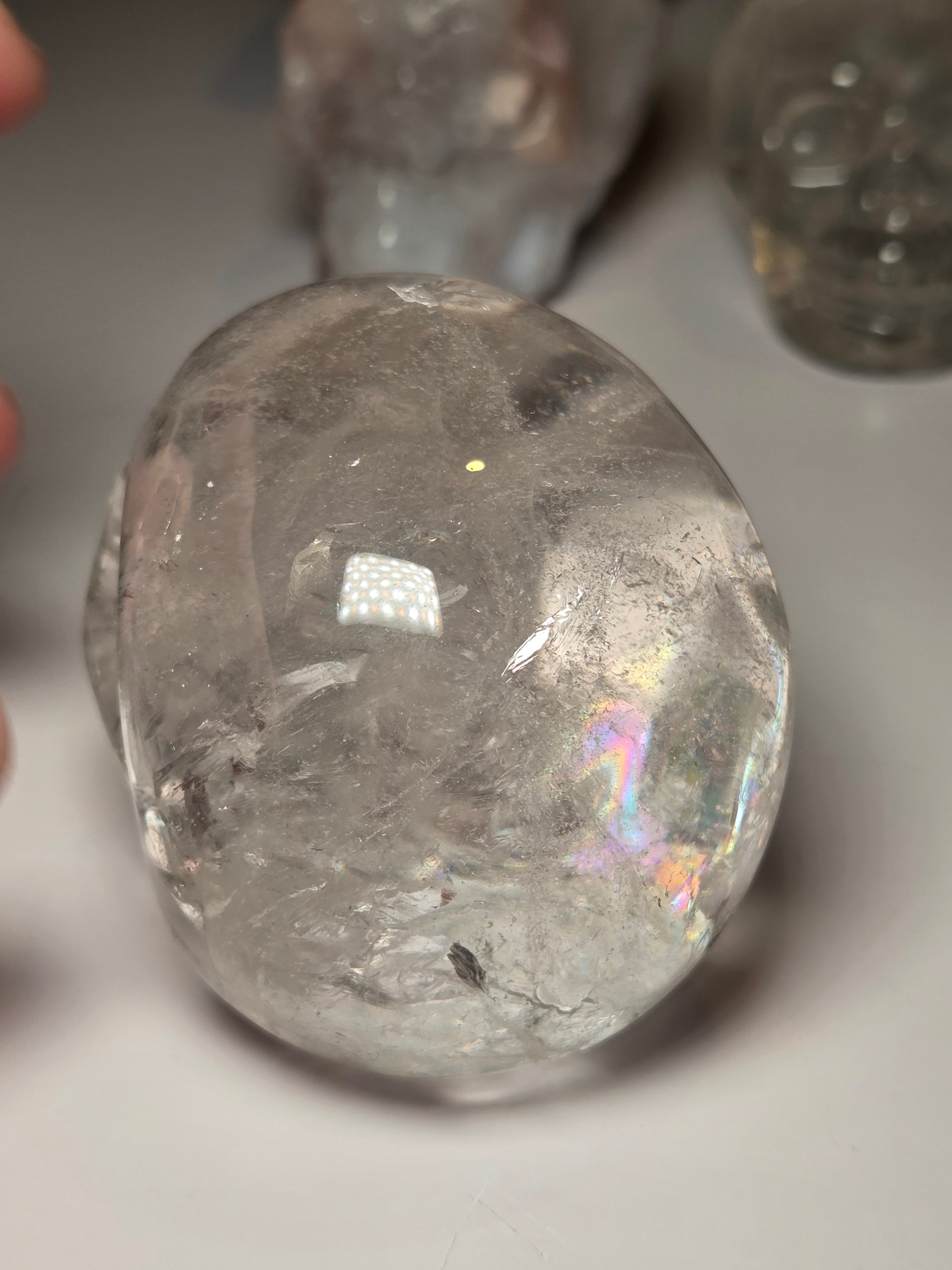 Stunning Clear Quartz crystal Skull carving