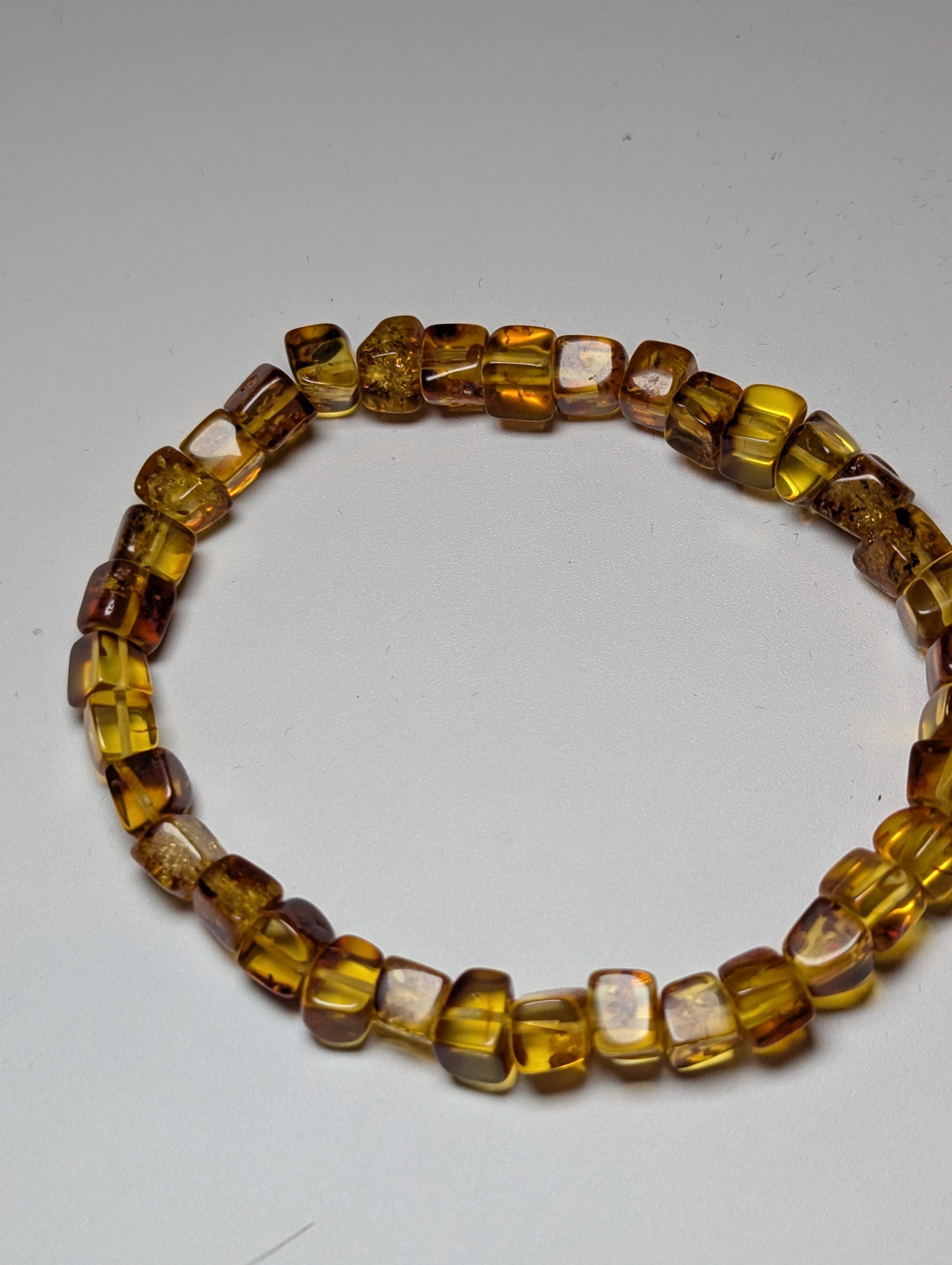 Amber beaded bracelet