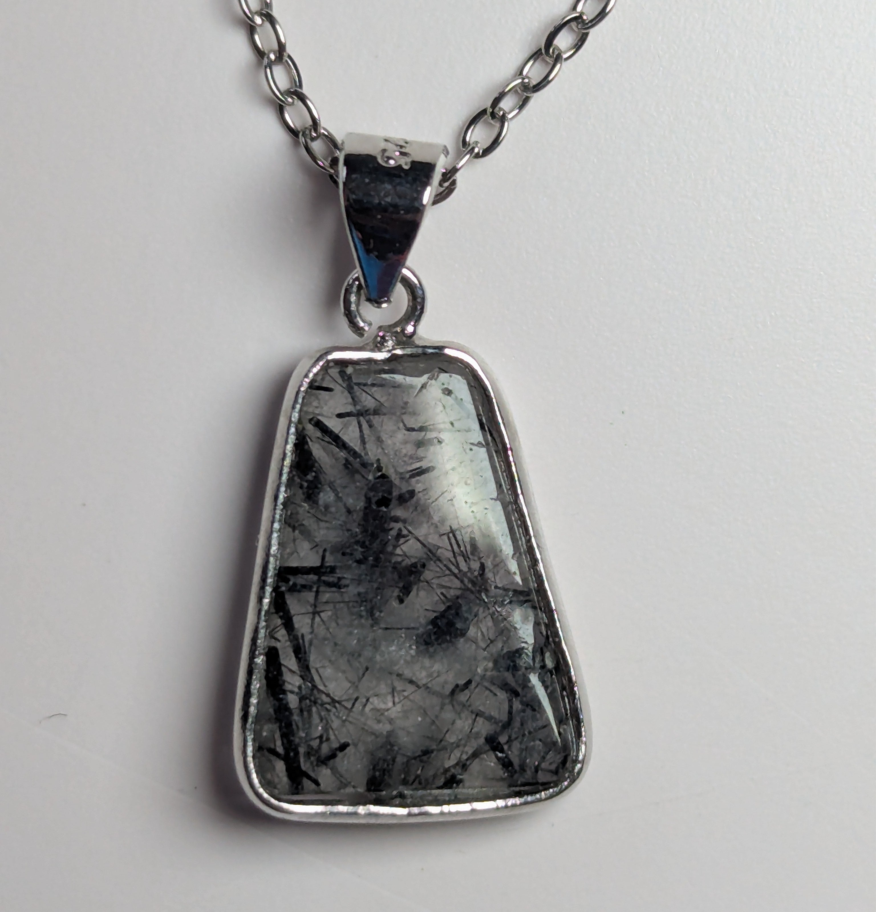 Stunning rutile crystal necklace
