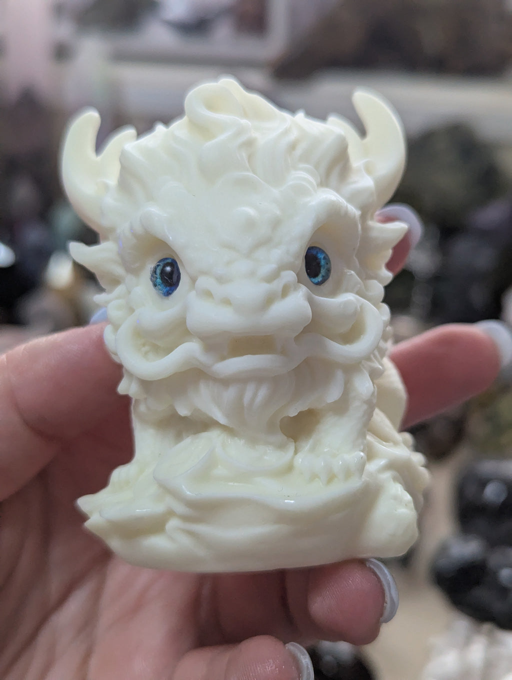 Amazing ivory nut foo dog carving