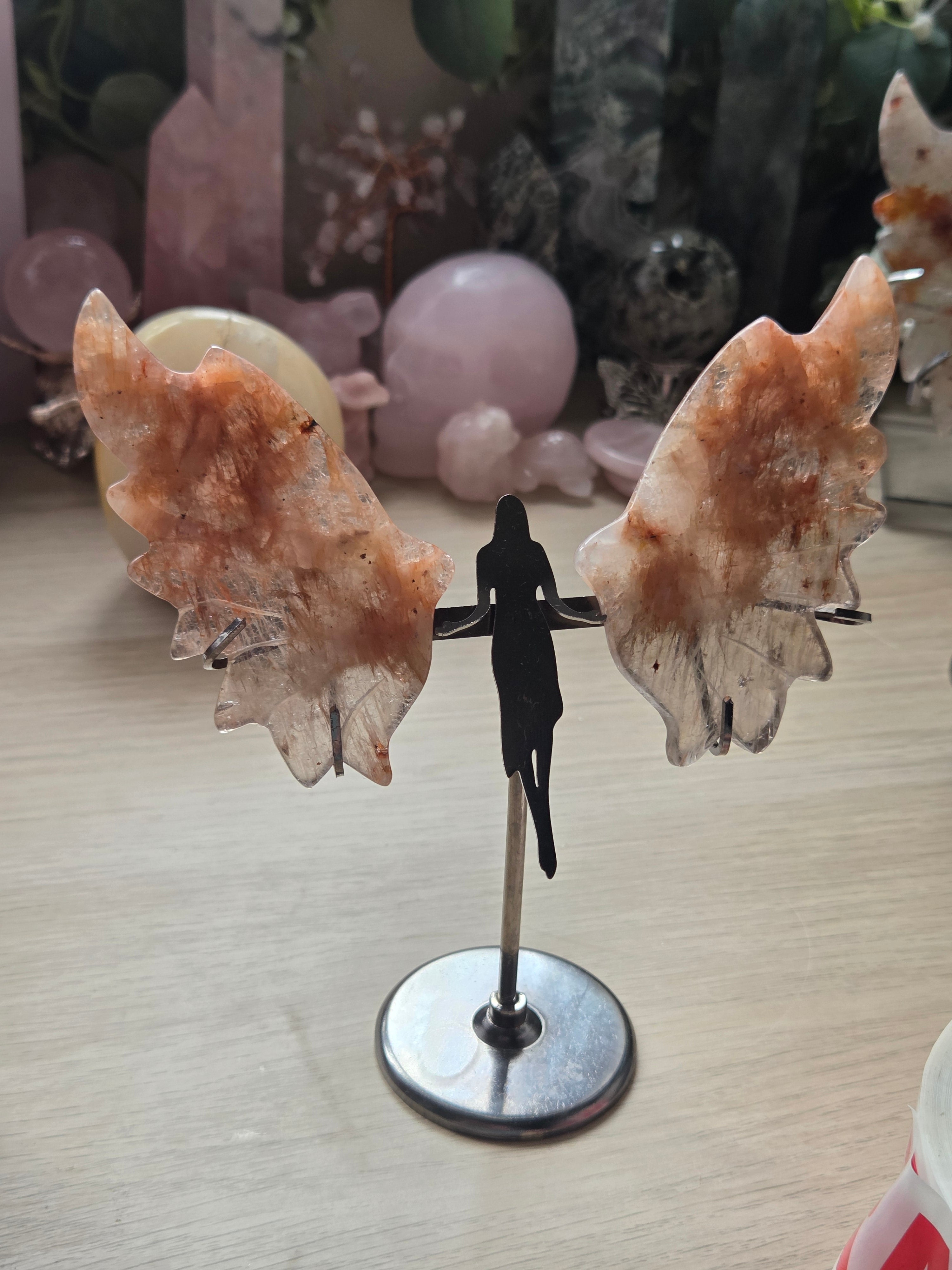 Sun and moon stone crystal angel
