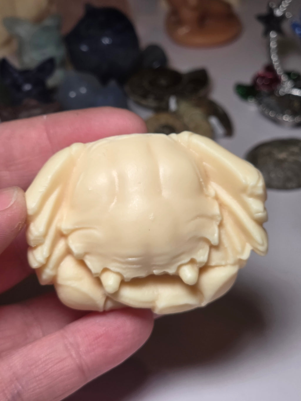 Ivory nut crab carving