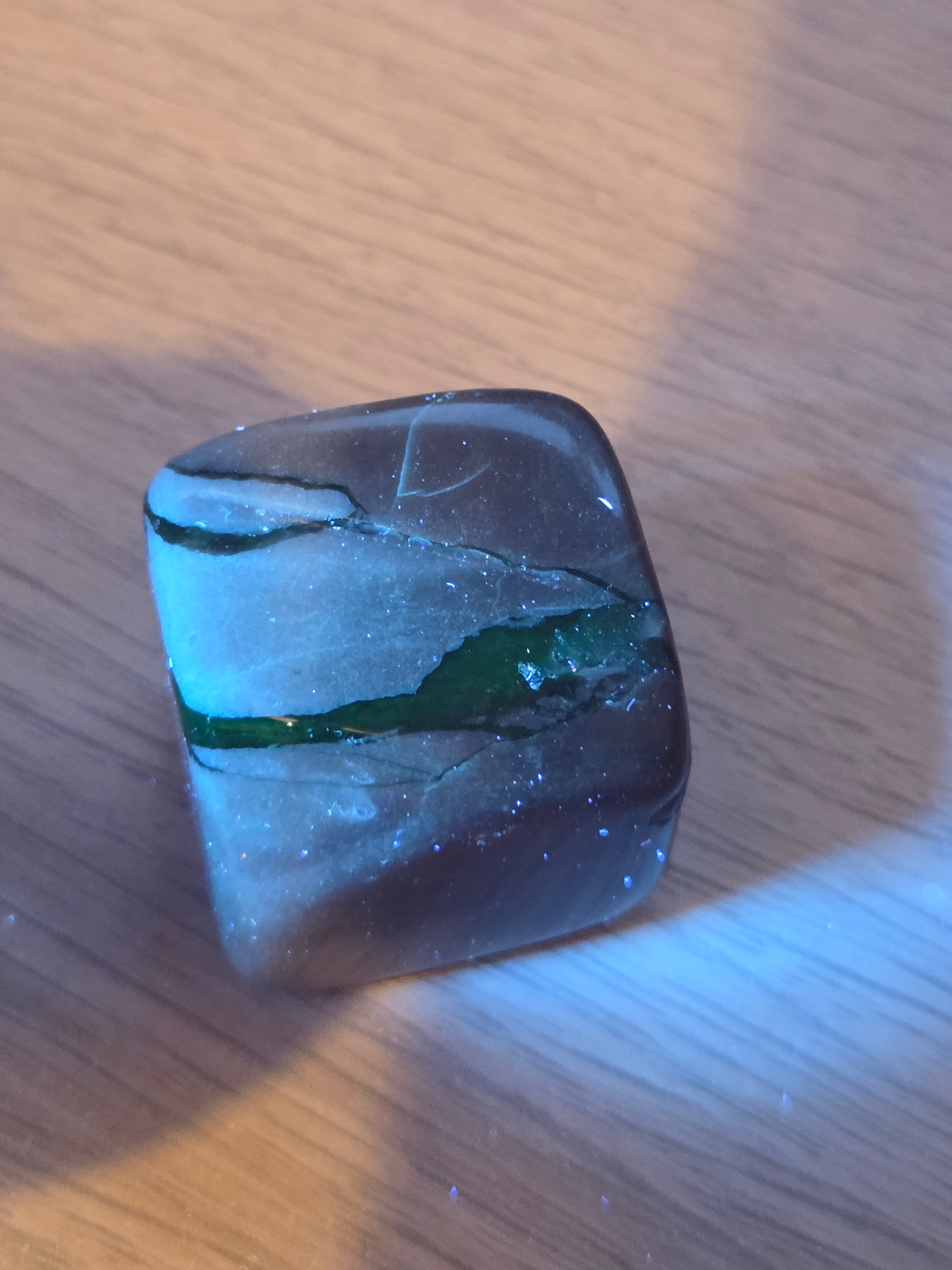 Volcano Agate crystal cube