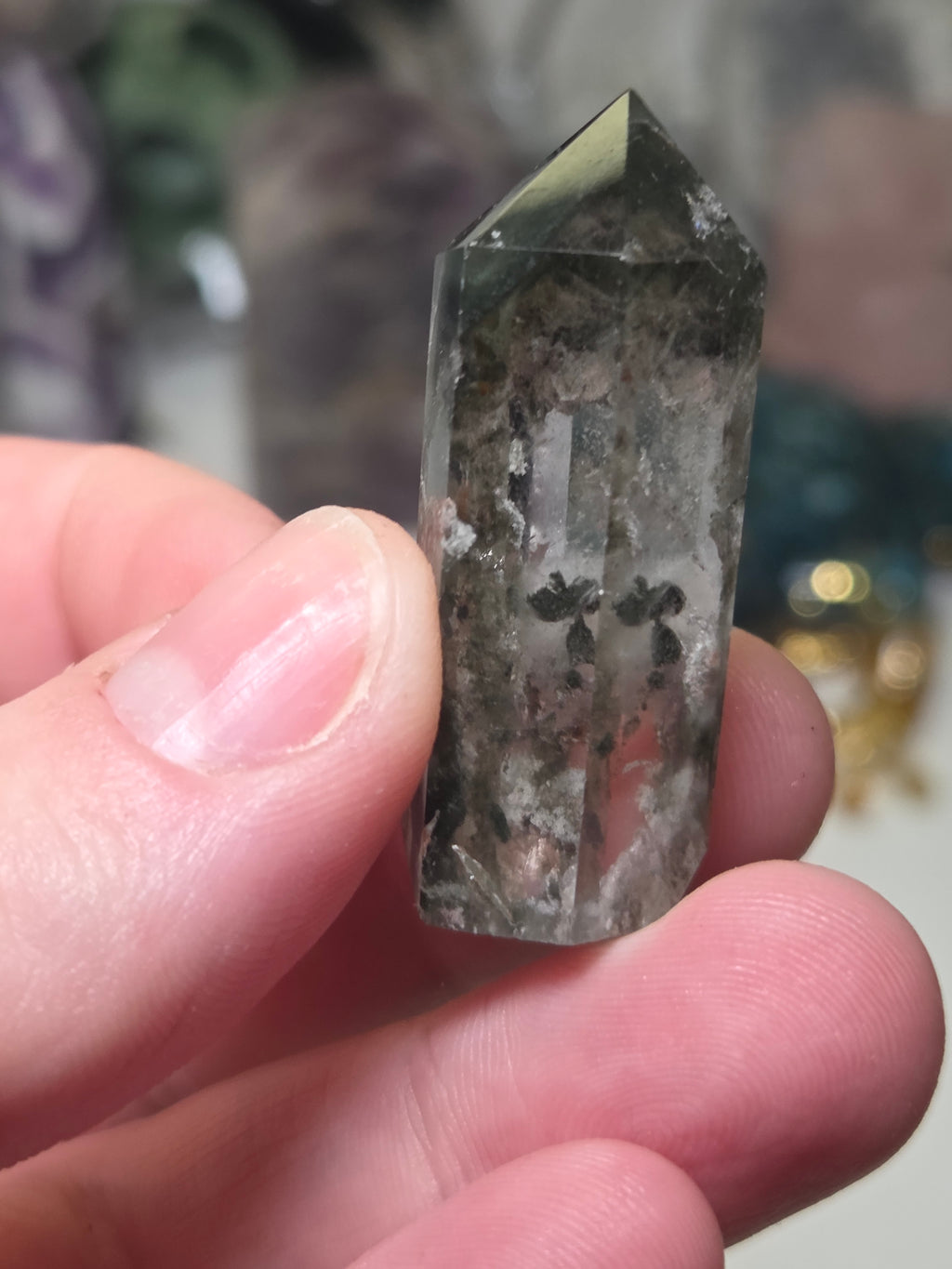 Mini garden quartz crystal tower  several avaliable one will be chosen at random