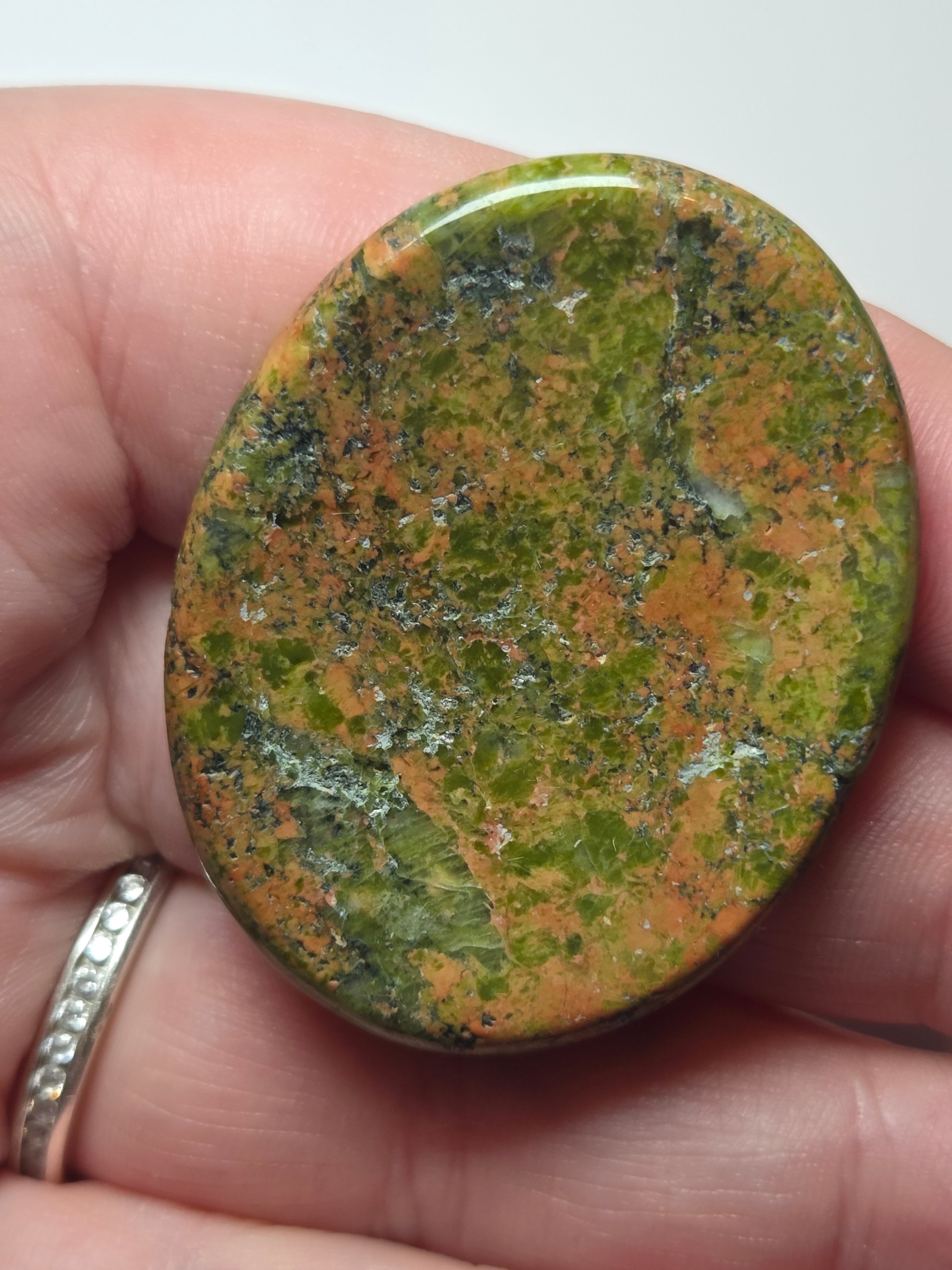 Unikite crystal worry stone