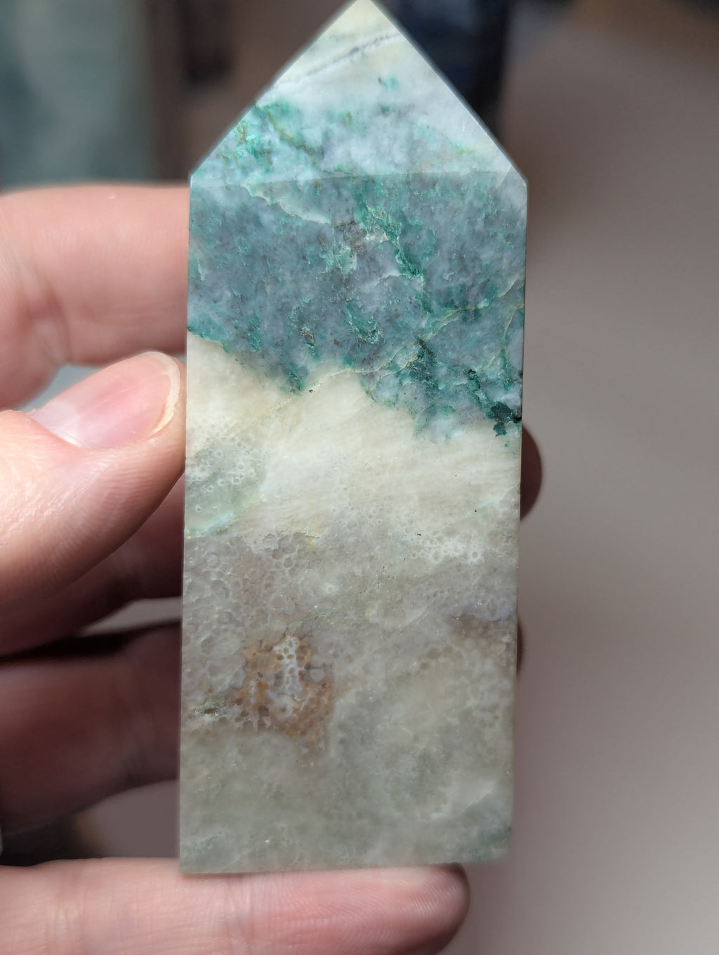 Green Turquoise crystal tower