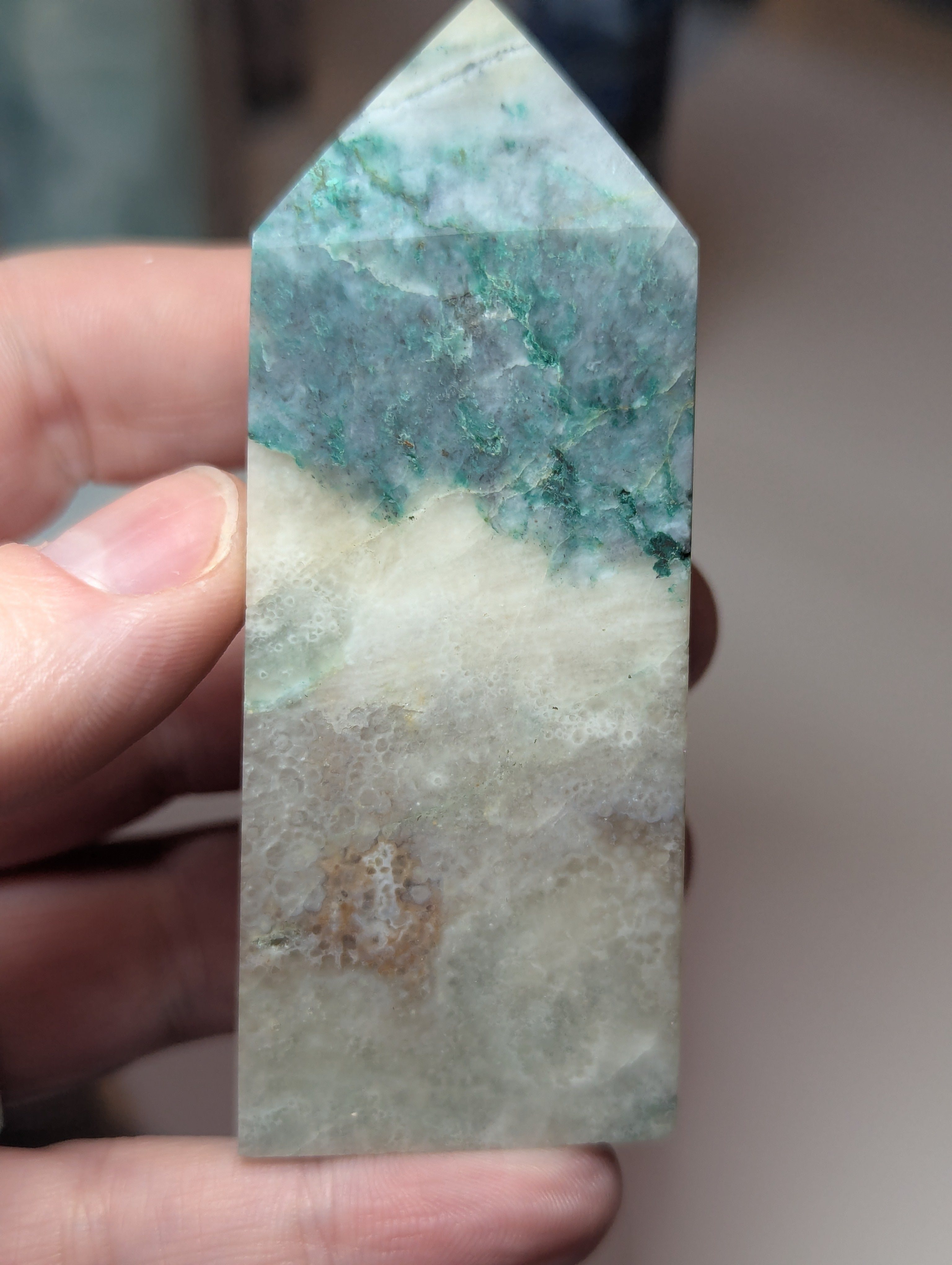 Green Turquoise crystal tower