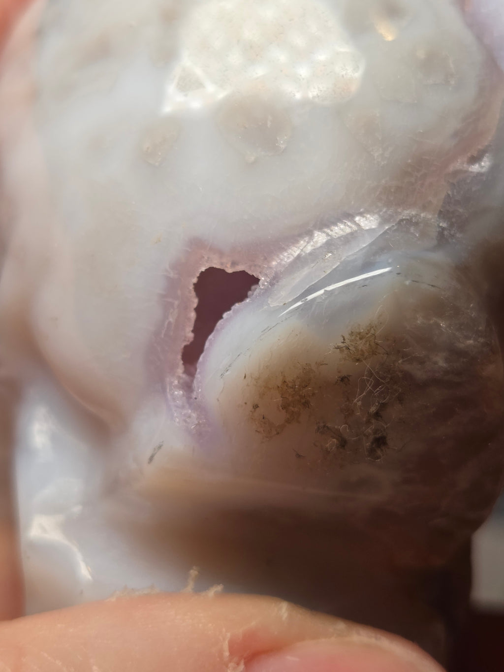 Pink Amethyst with Flowers