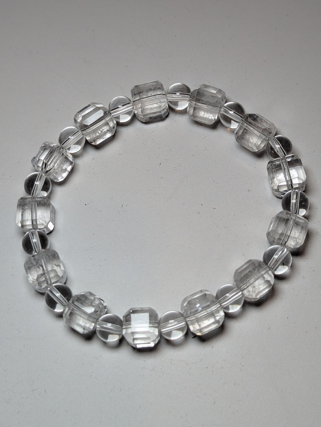 Clear quartz crystal handmade bracelet