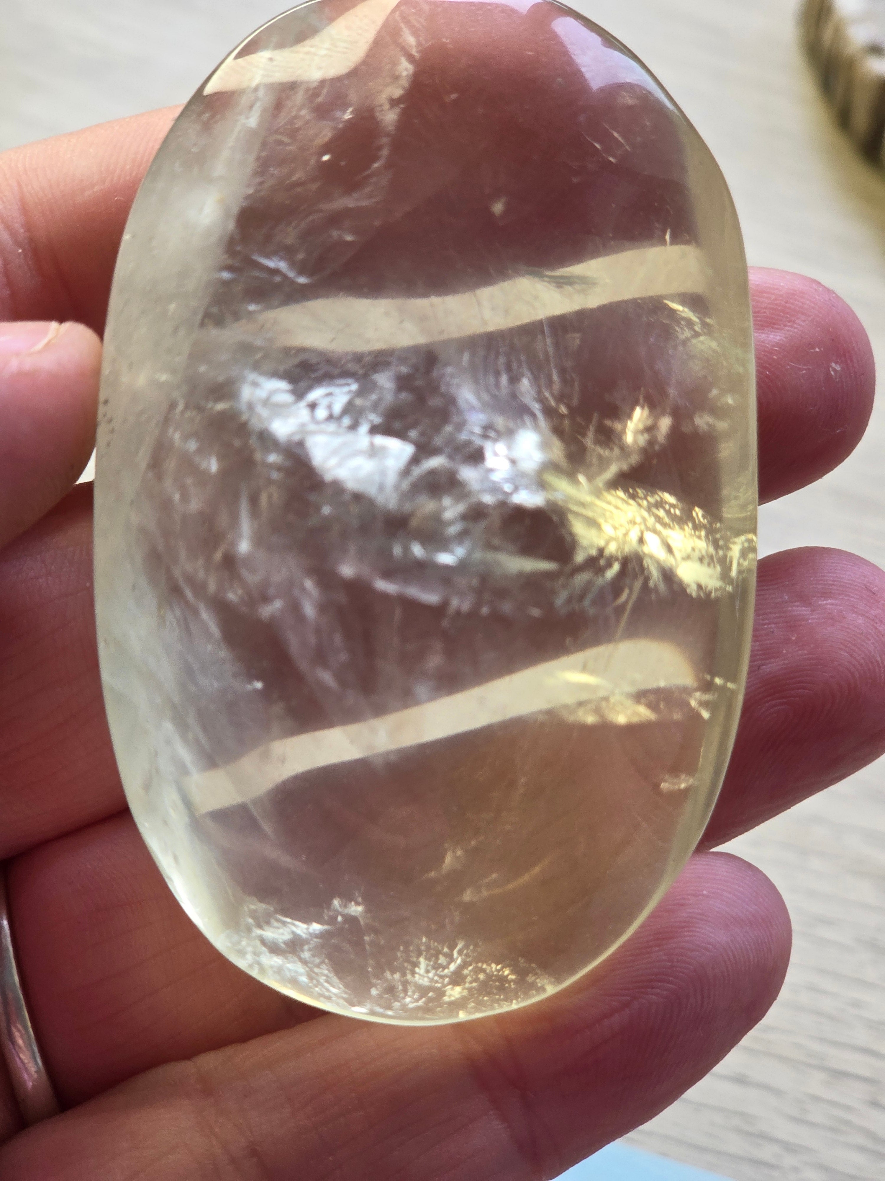 Natural Citrine crystal palm stone grade AAAA