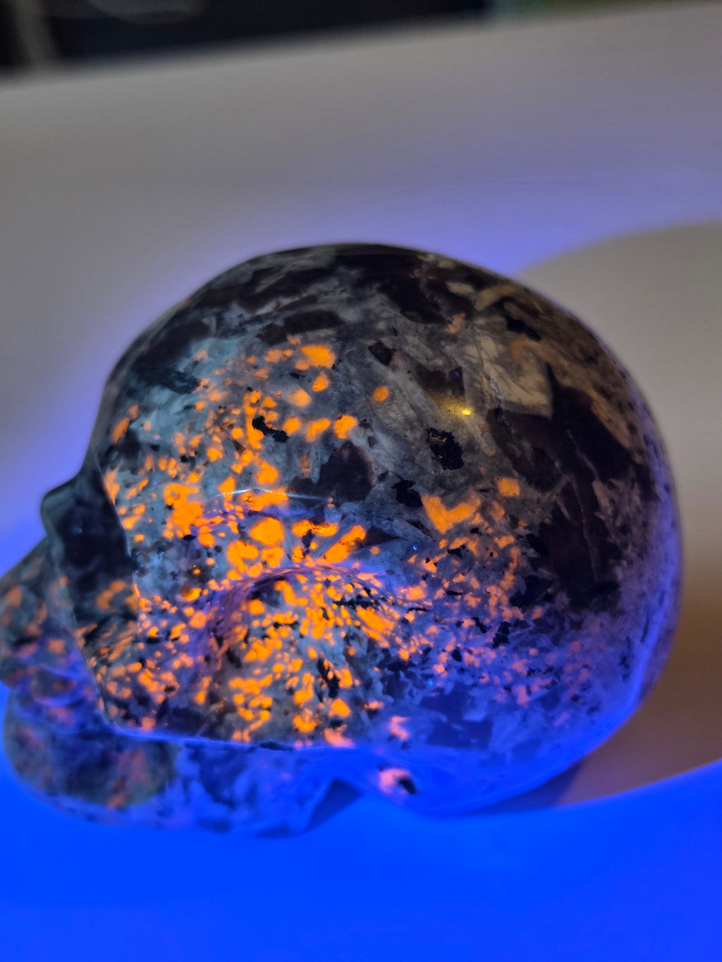 Large Yooperlite crystal skull