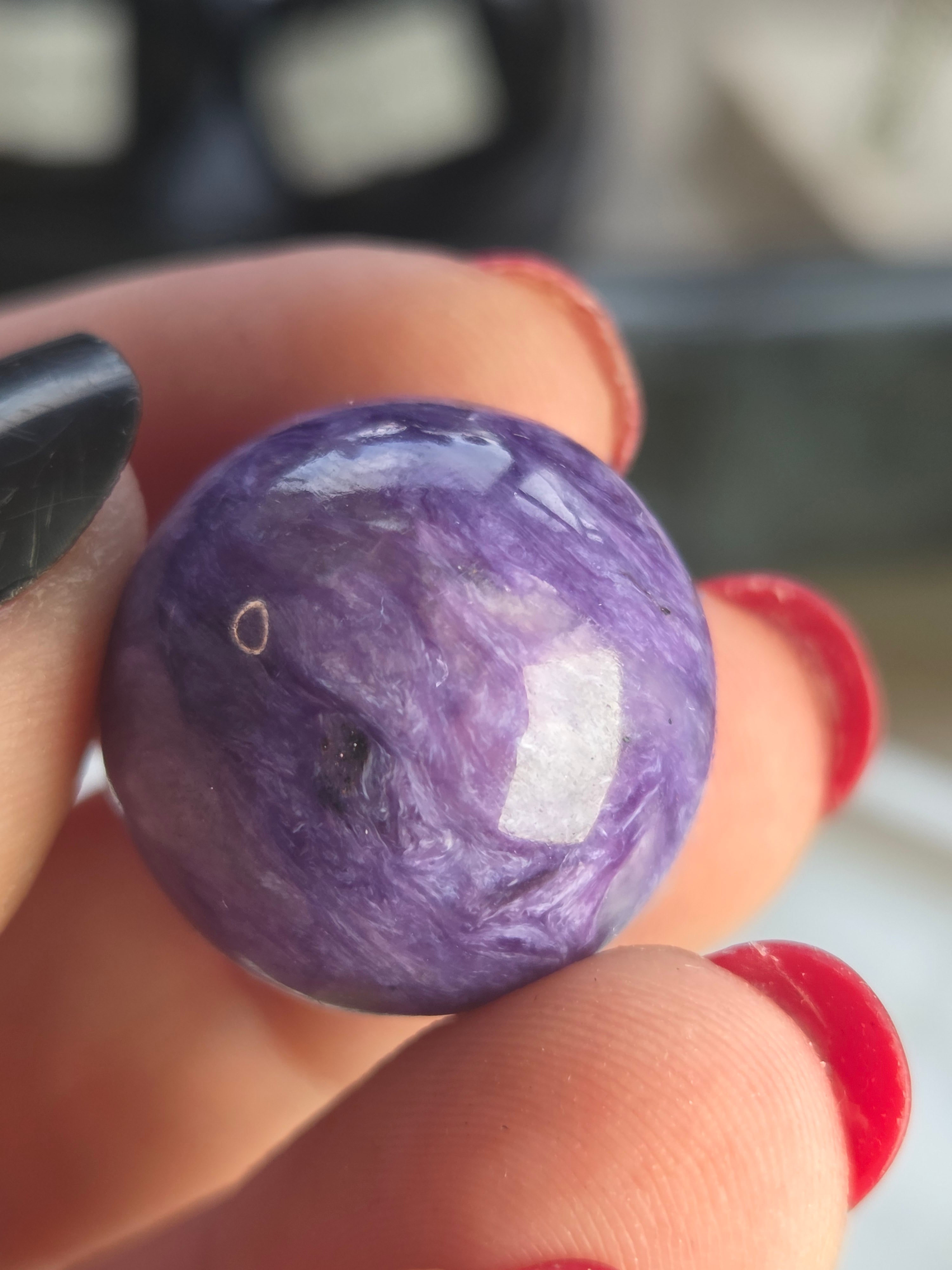 Charoite mini sphere
