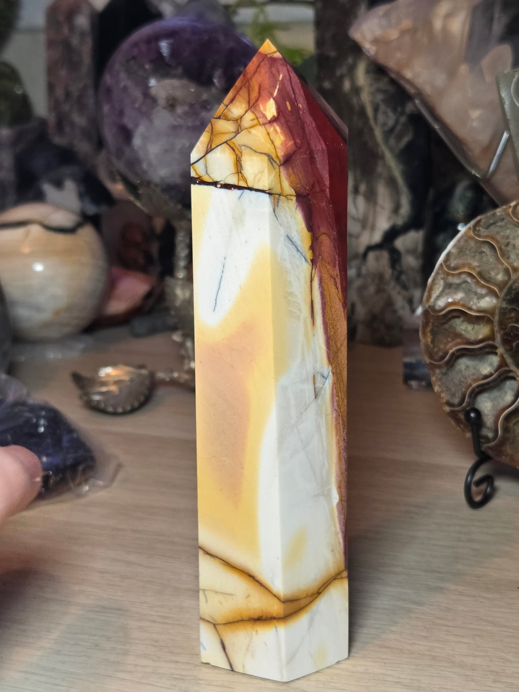 Large mookite crystal tower