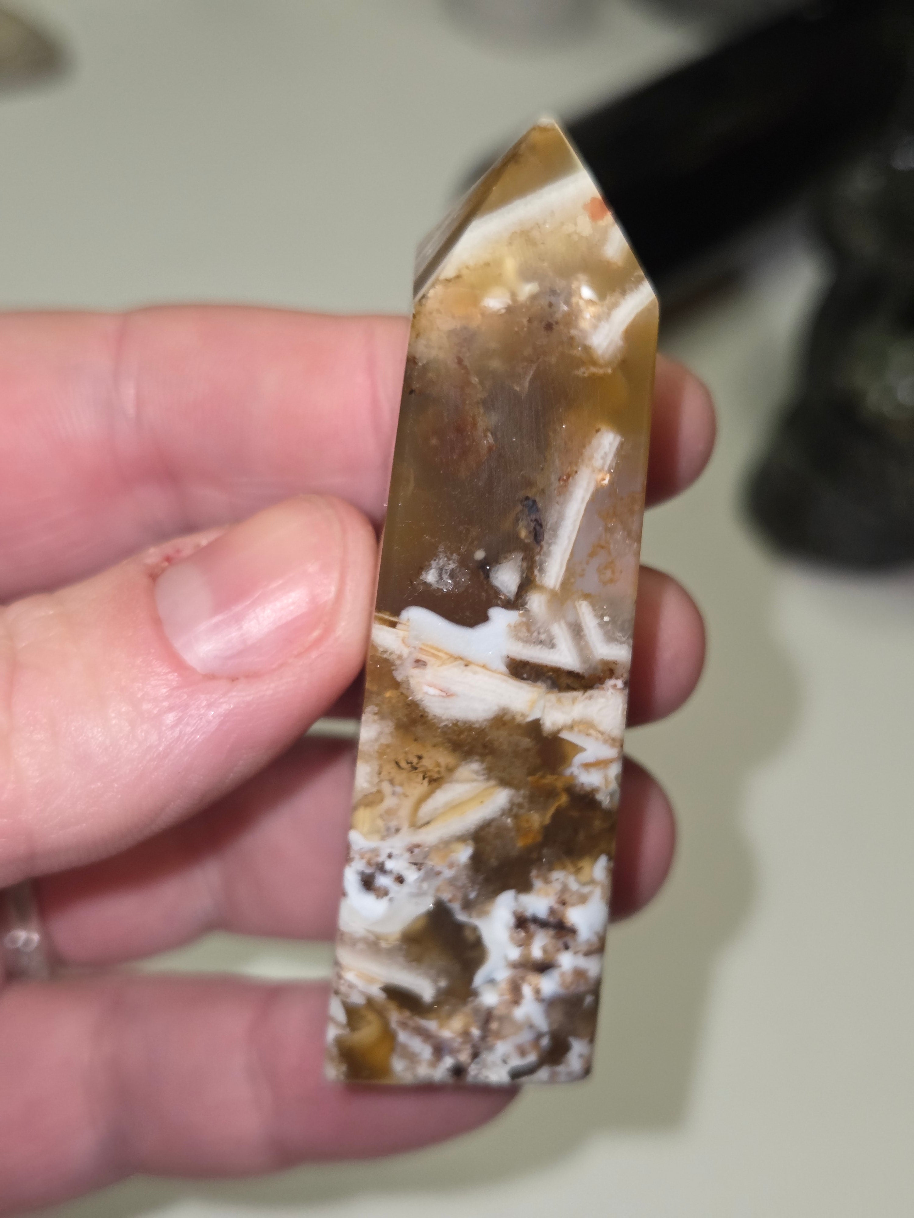 Chocolate Agate crystal tower