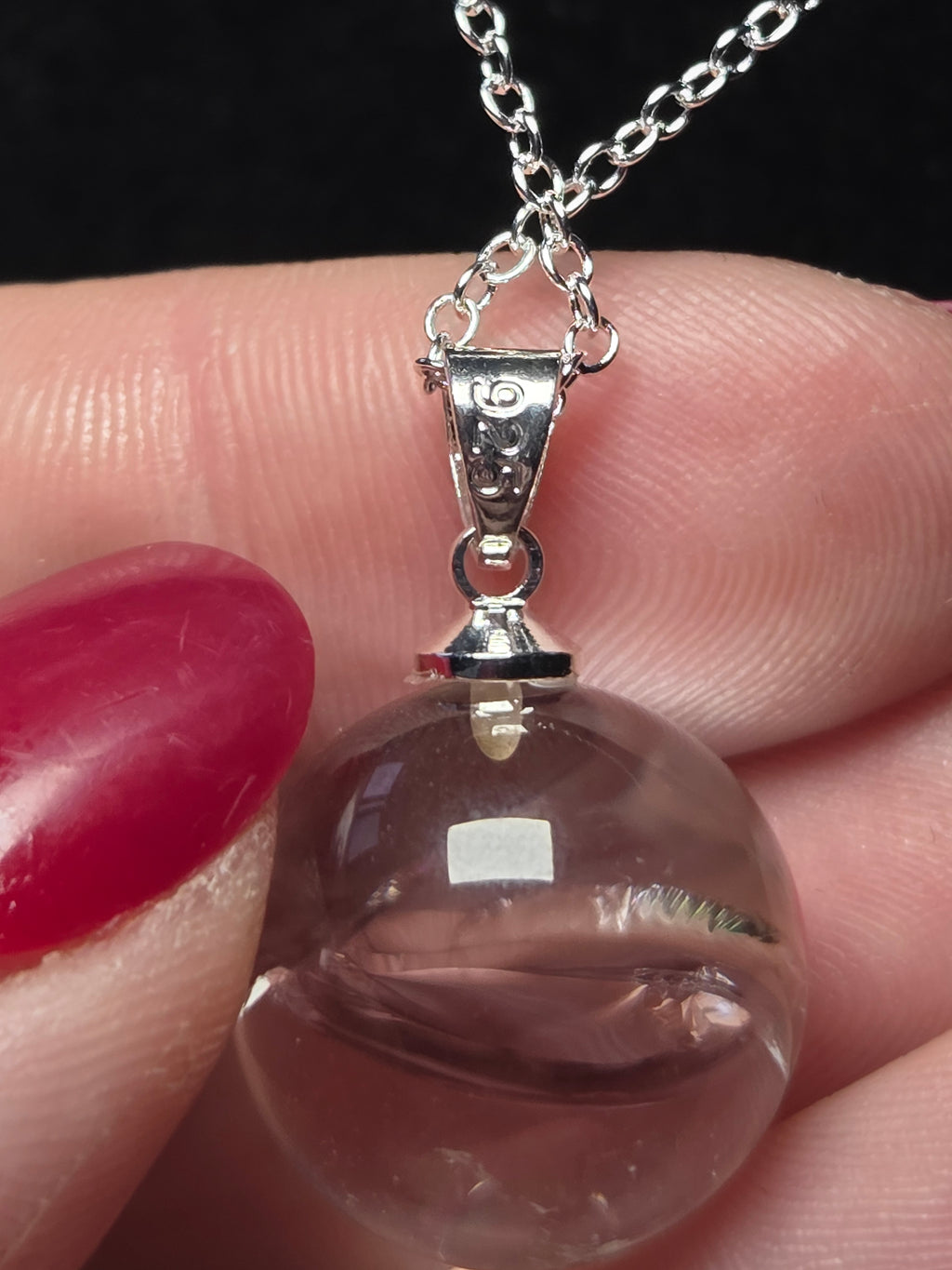 S925 Crystal  sphere necklace