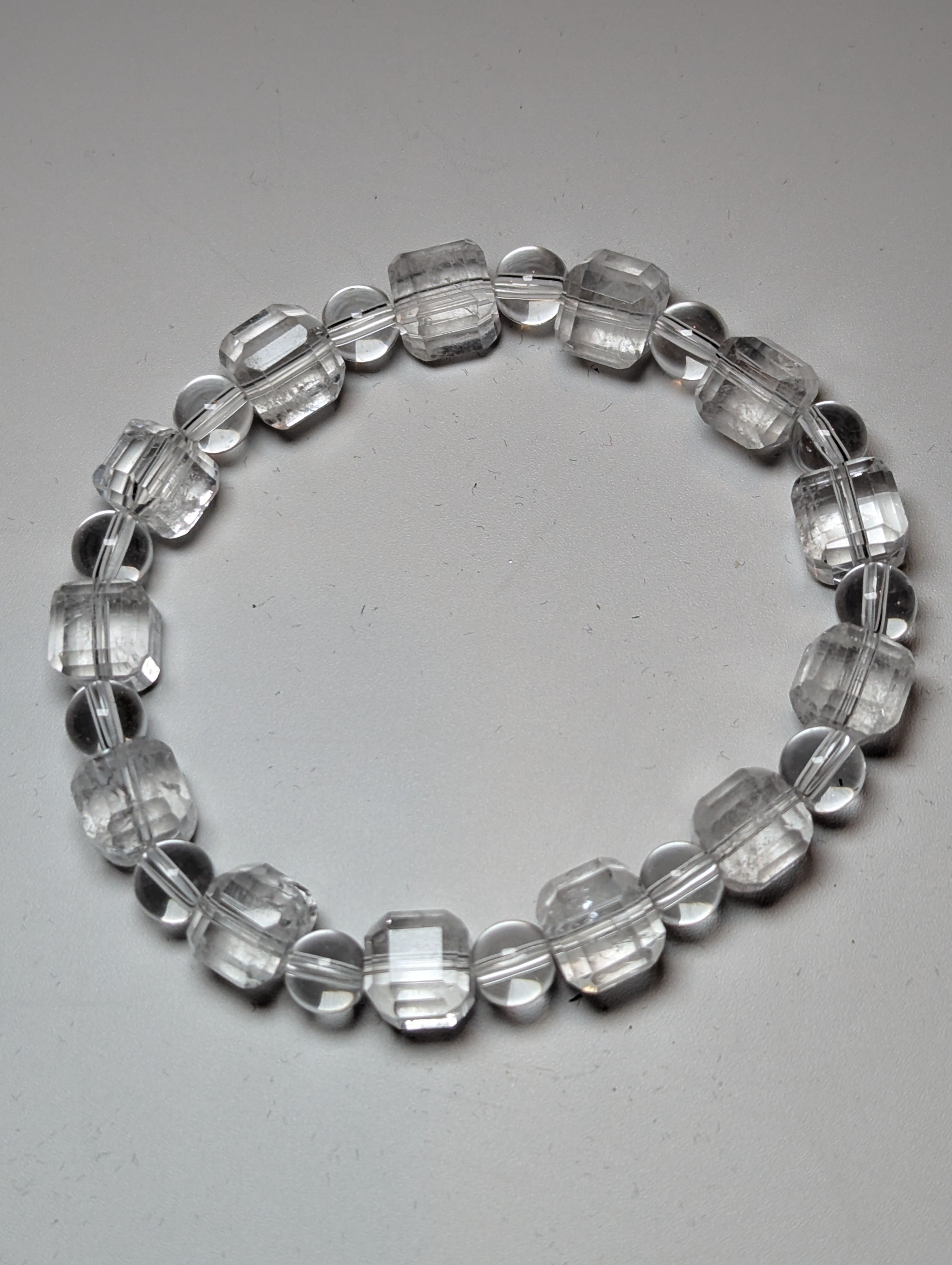 Clear quartz crystal bracelet