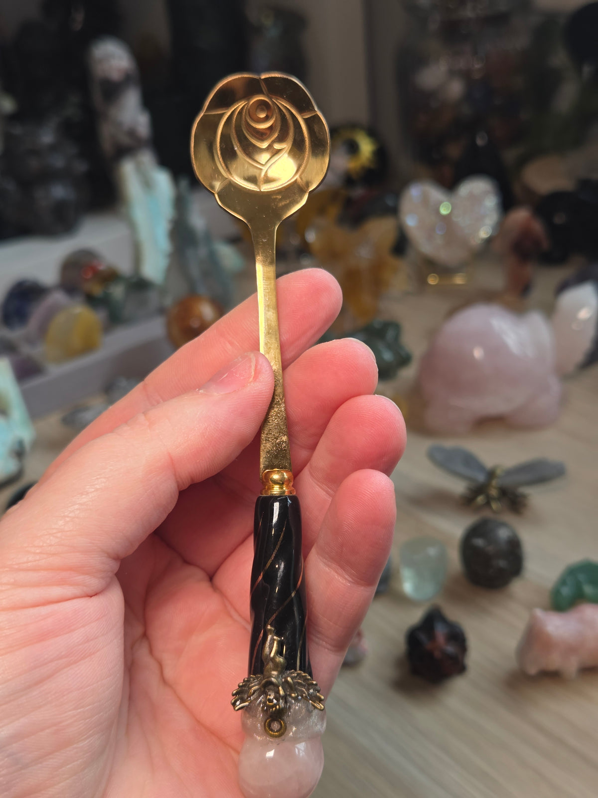 Spoons with  crystals