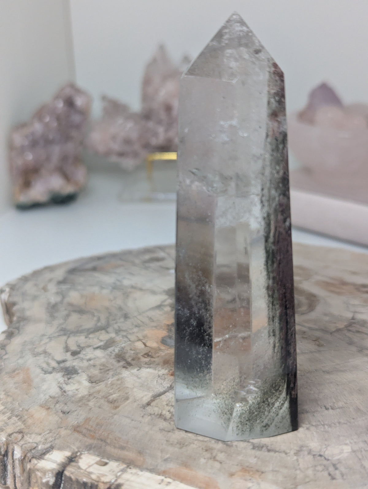 Grade AAA Garden quartz crystal tower