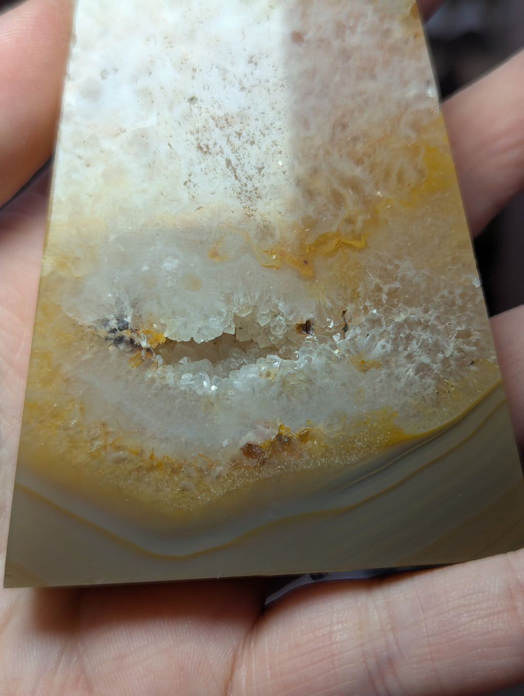 Tall Agate  crystal tower with duzy