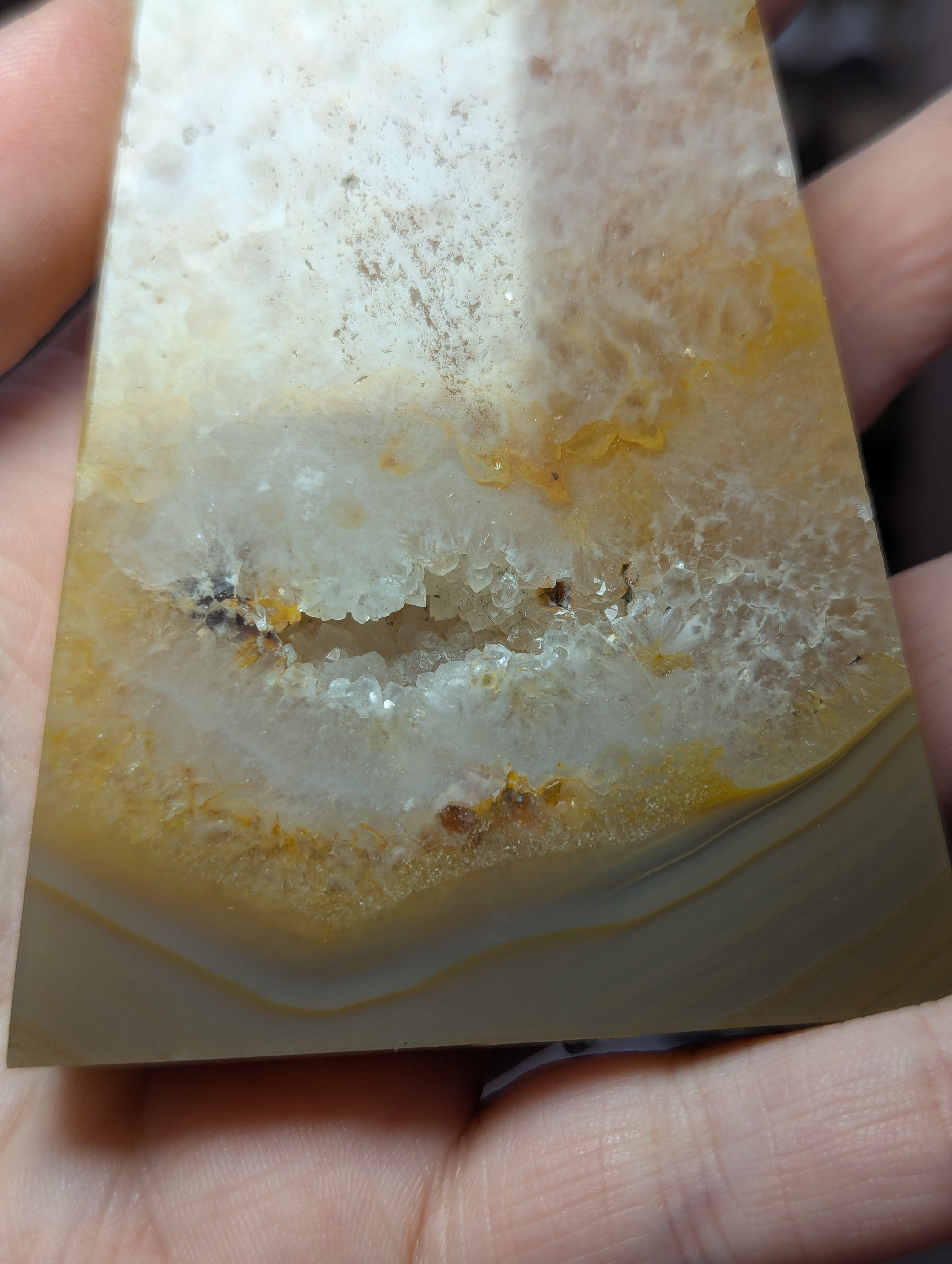 Tall Agate  crystal tower with duzy