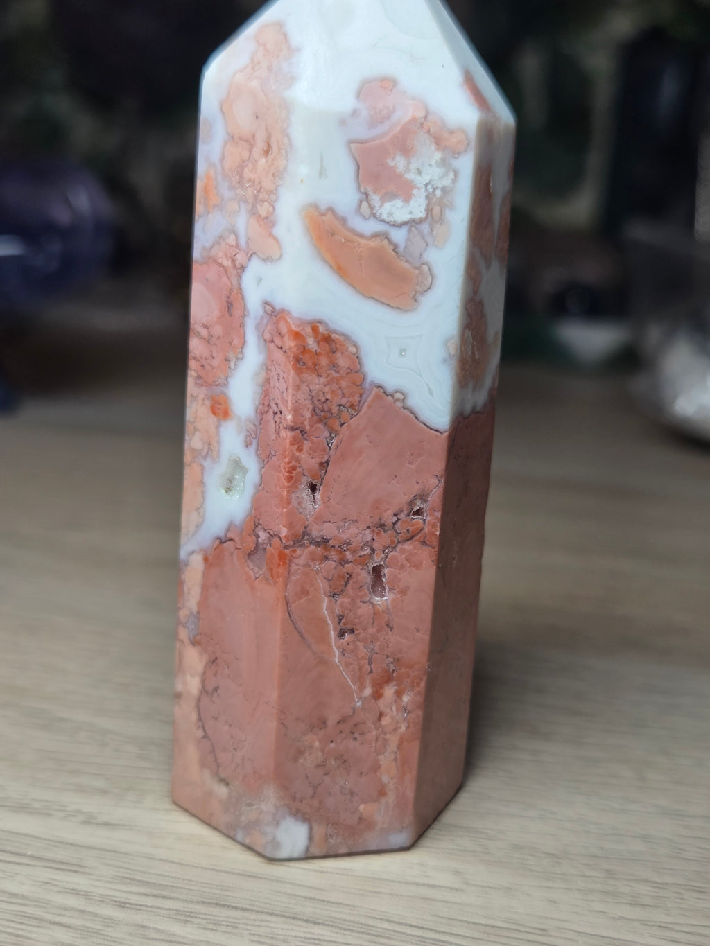 Pink cotton candy crystal tower