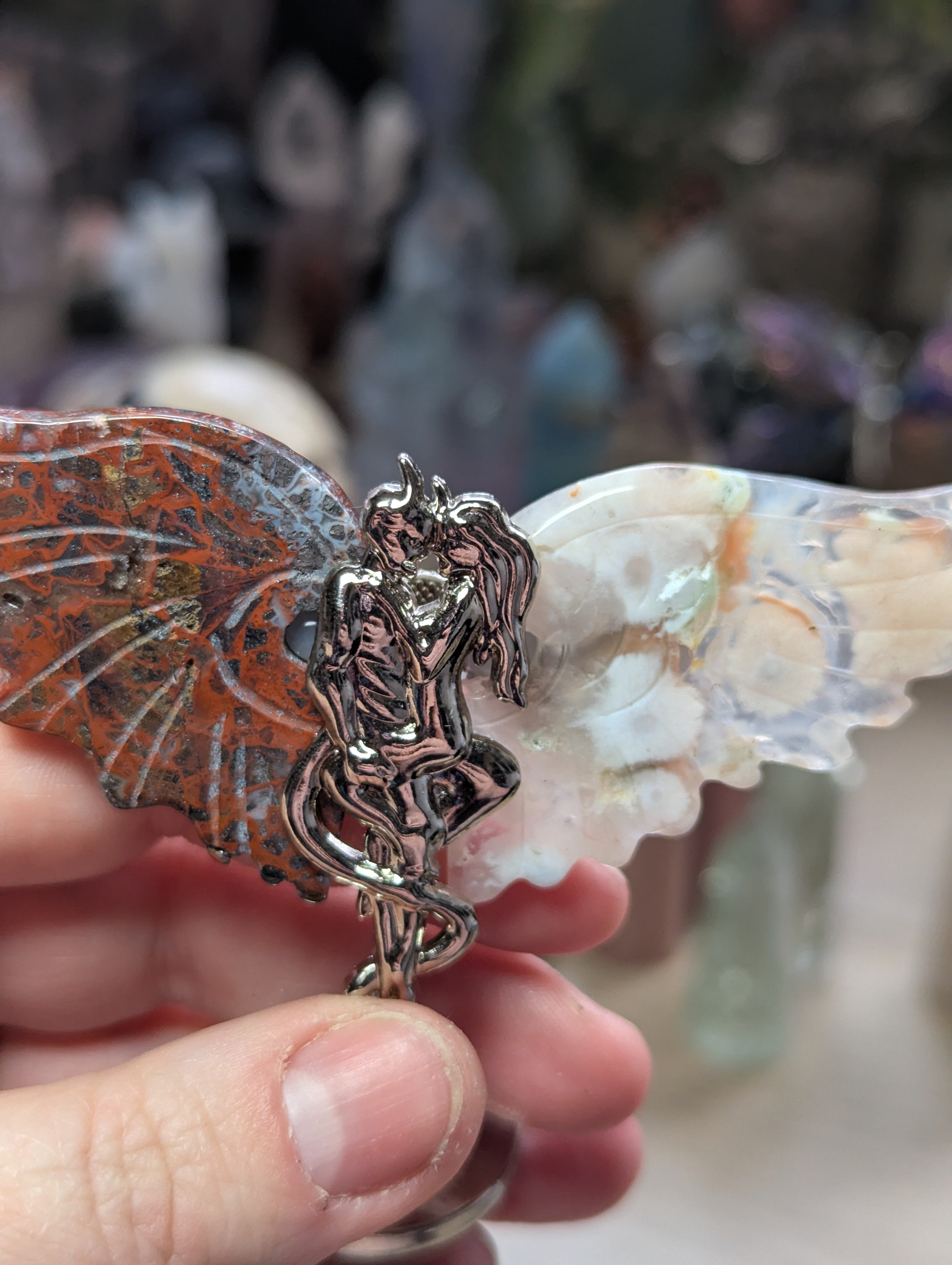 Devil and angel crystal