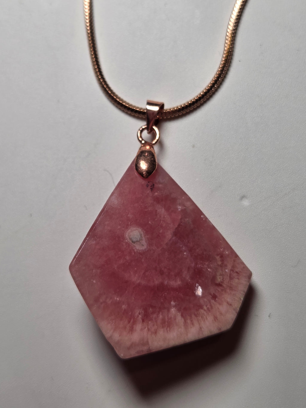 Rhodochrosite crystal handmade necklace