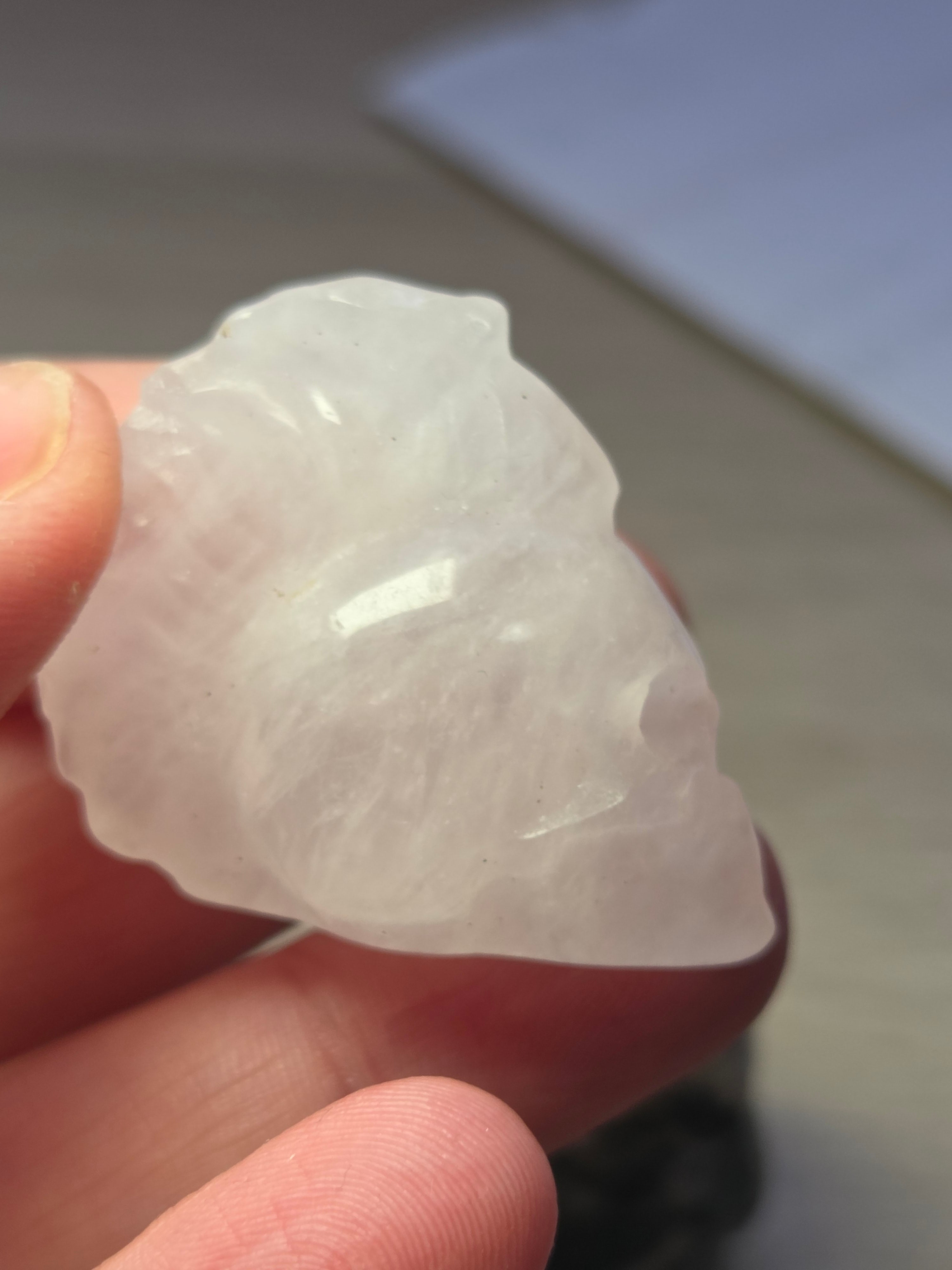 Clear quartz crystal rock star skull