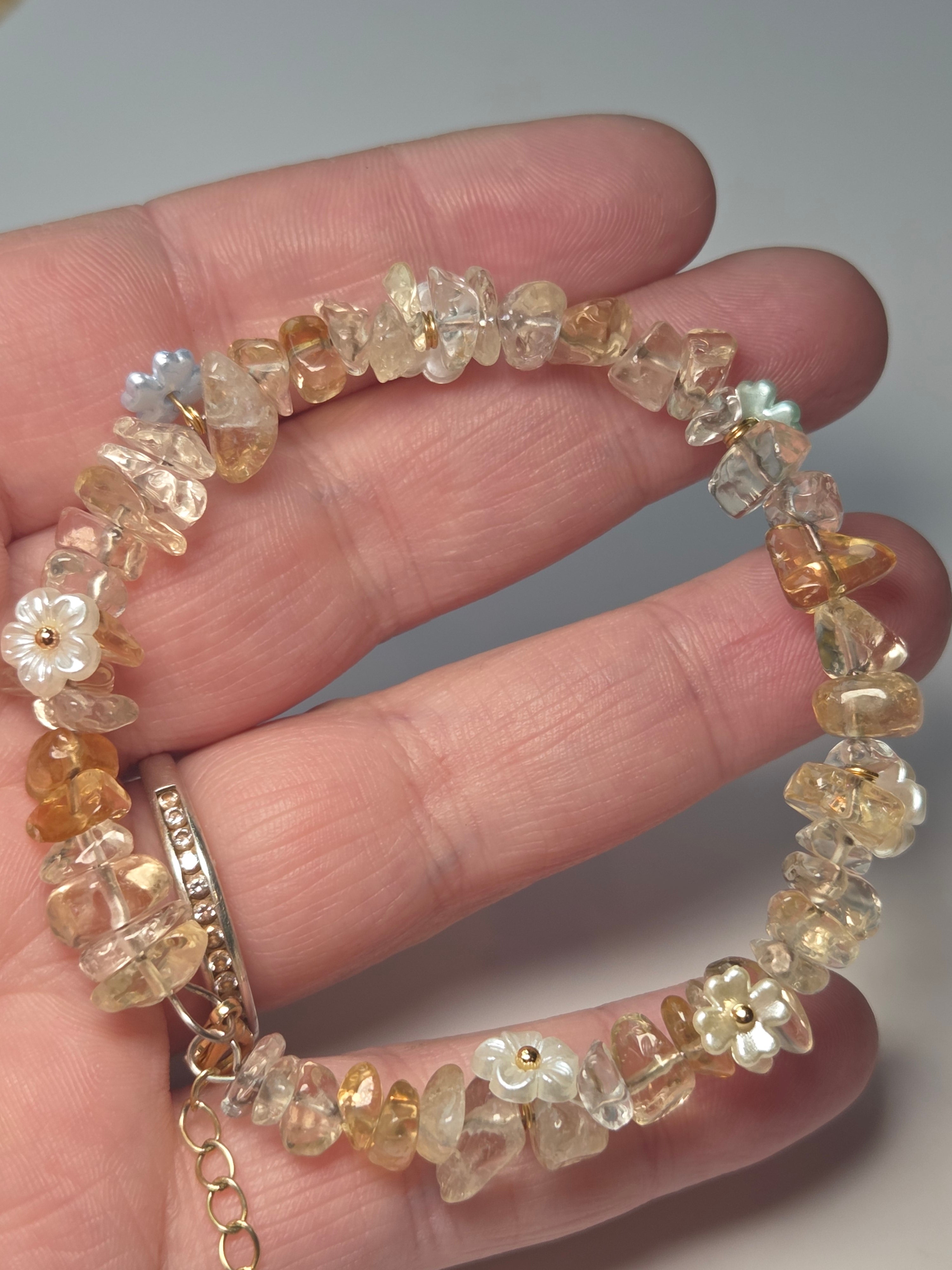 Natural  Citrine  crystal bracelet