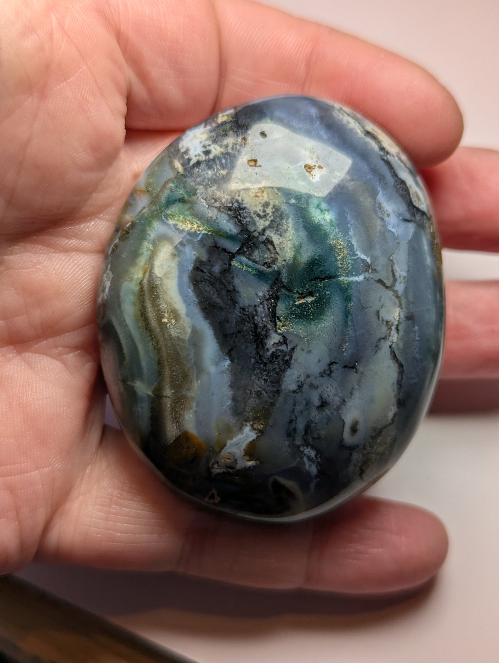 Ocean Jasper crystal palm stone